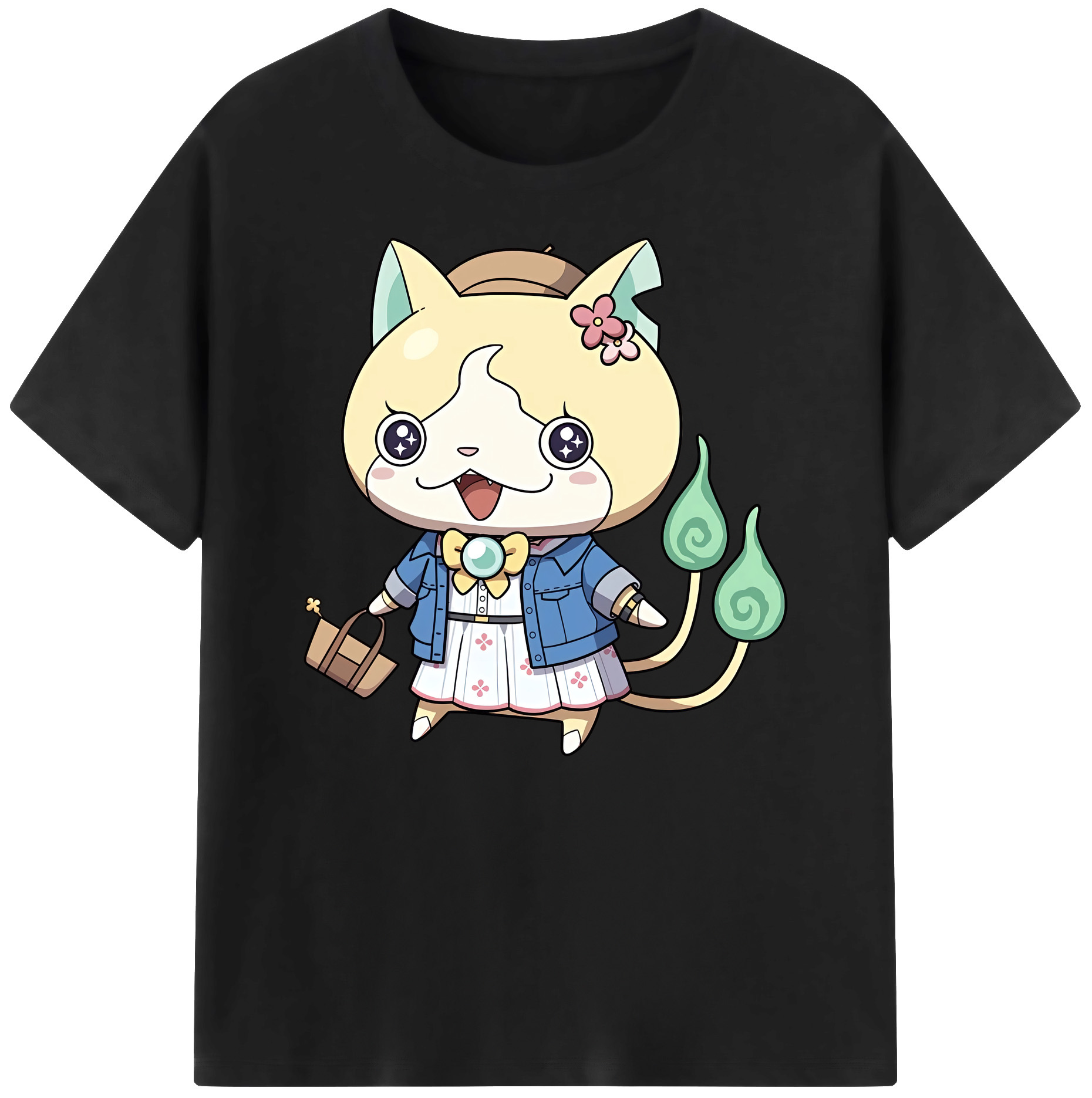（画像用） 妖怪ウォッチ Yo-kai Watch 綿100％ メンズ半袖Tシャツ｜肌触りやわらか＆通気性