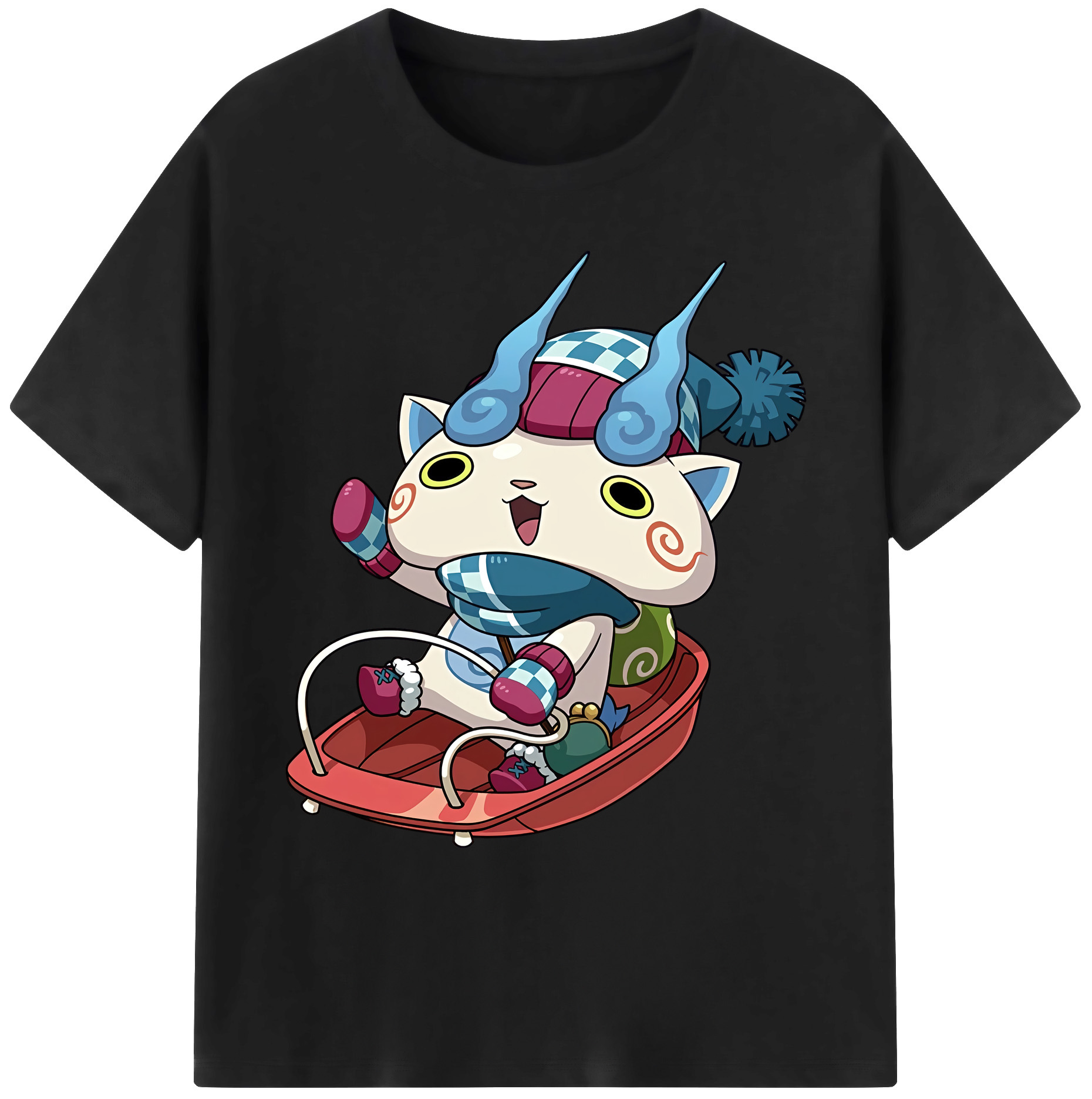 （画像用） 妖怪ウォッチ Yo-kai Watch 綿100％ メンズ半袖Tシャツ｜肌触りやわらか＆通気性