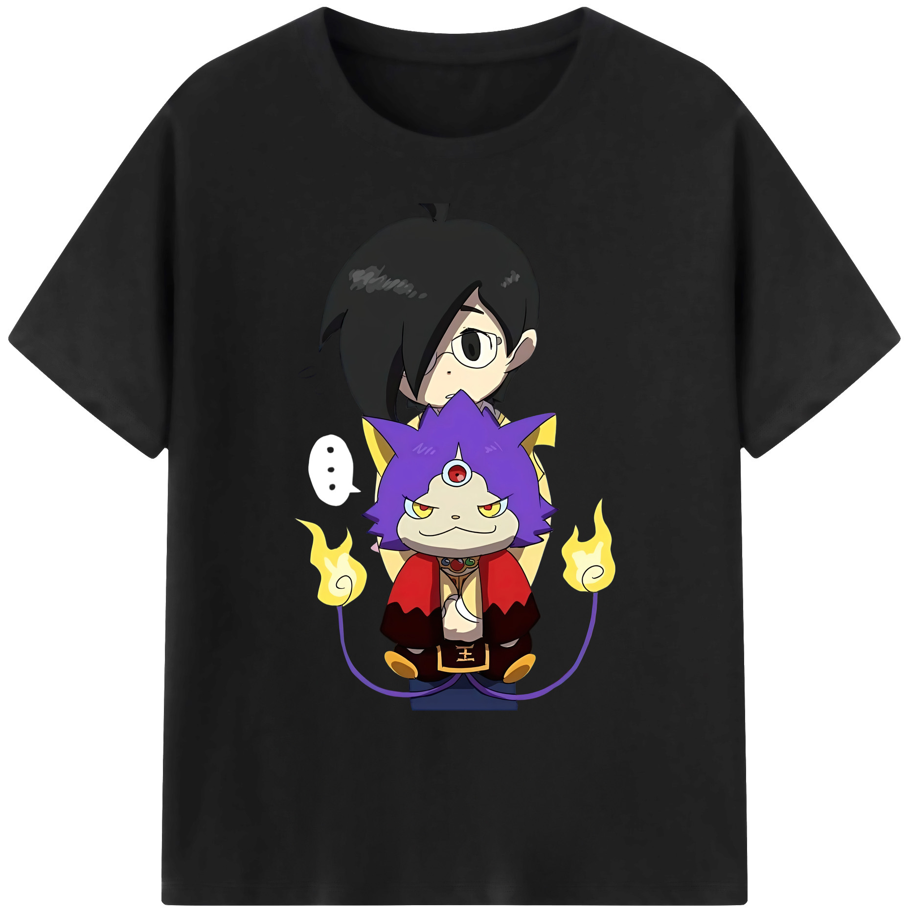 （画像用） 妖怪ウォッチ Yo-kai Watch 綿100％ メンズ半袖Tシャツ｜肌触りやわらか＆通気性