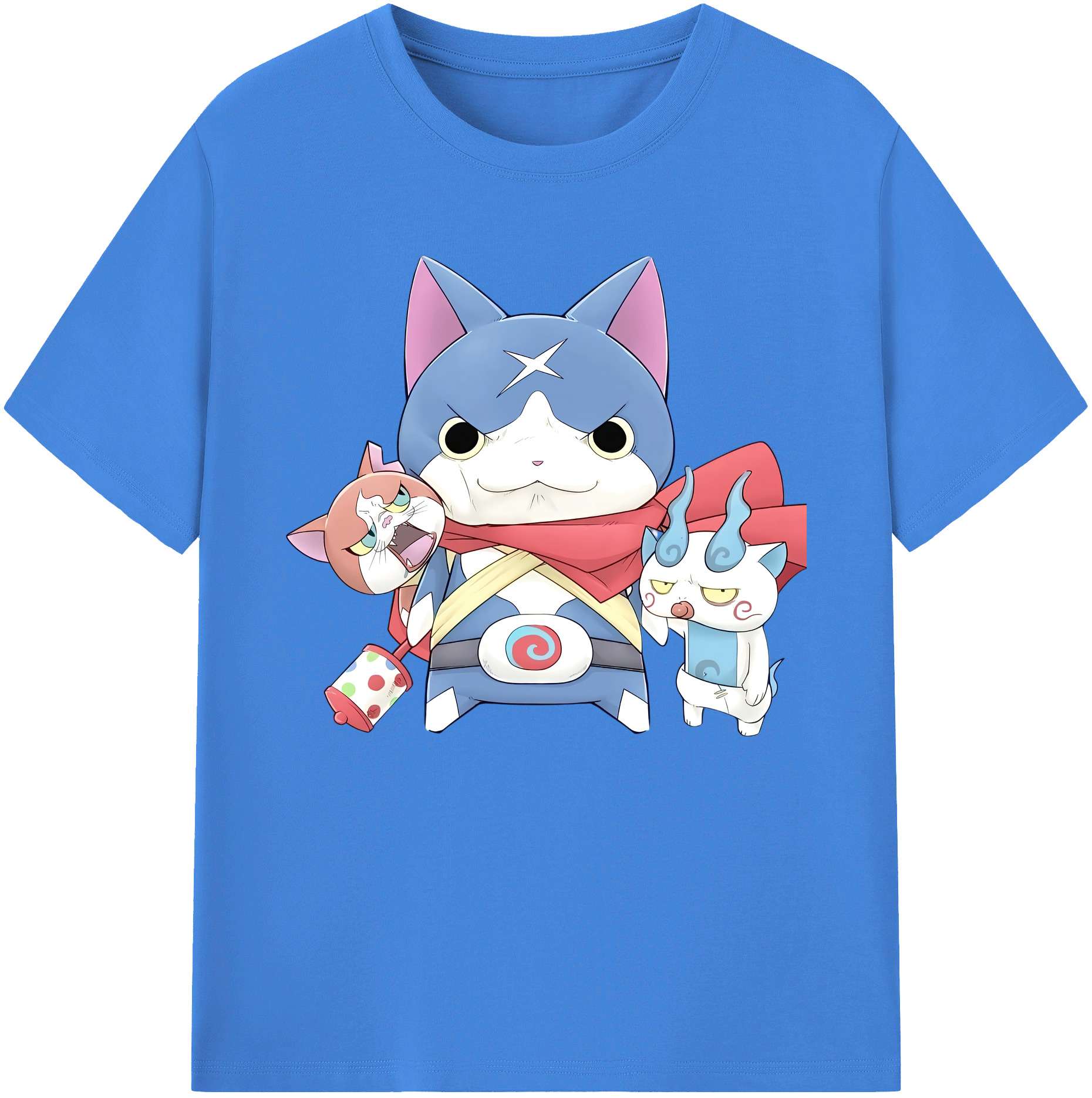 （画像用） 妖怪ウォッチ Yo-kai Watch 綿100％ メンズ半袖Tシャツ｜肌触りやわらか＆通気性