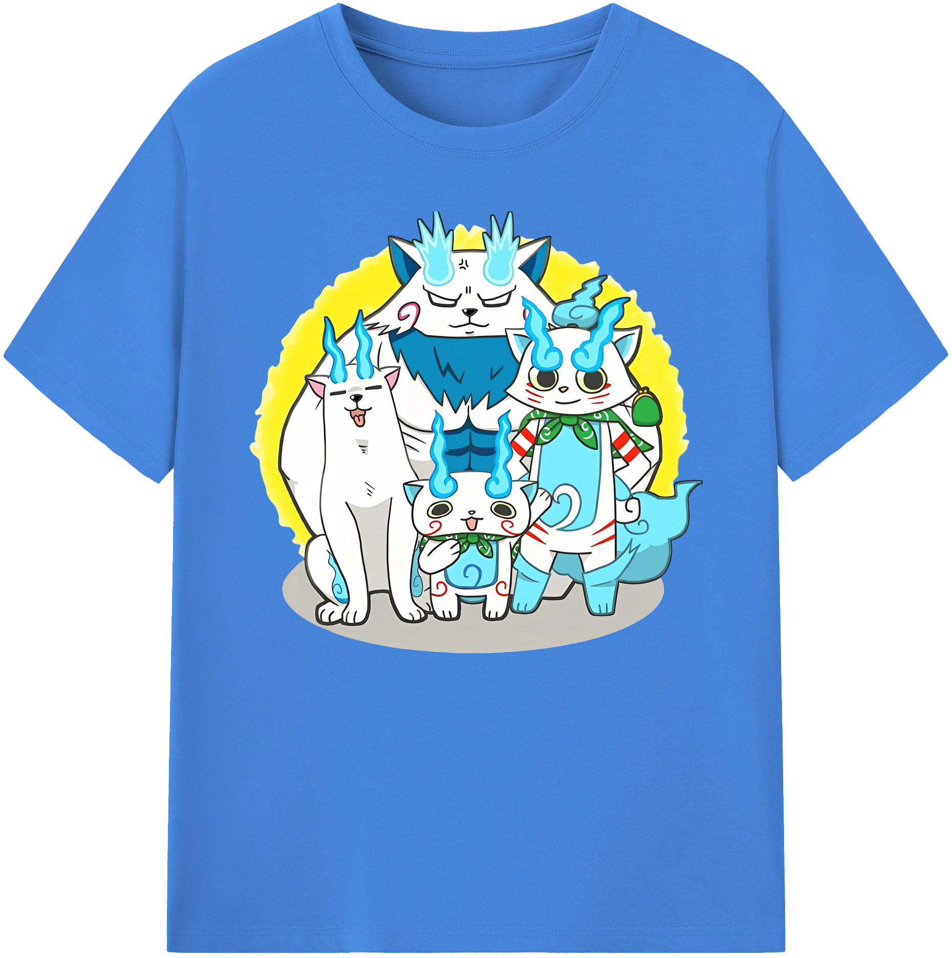 （画像用） 妖怪ウォッチ Yo-kai Watch 綿100％ メンズ半袖Tシャツ｜肌触りやわらか＆通気性