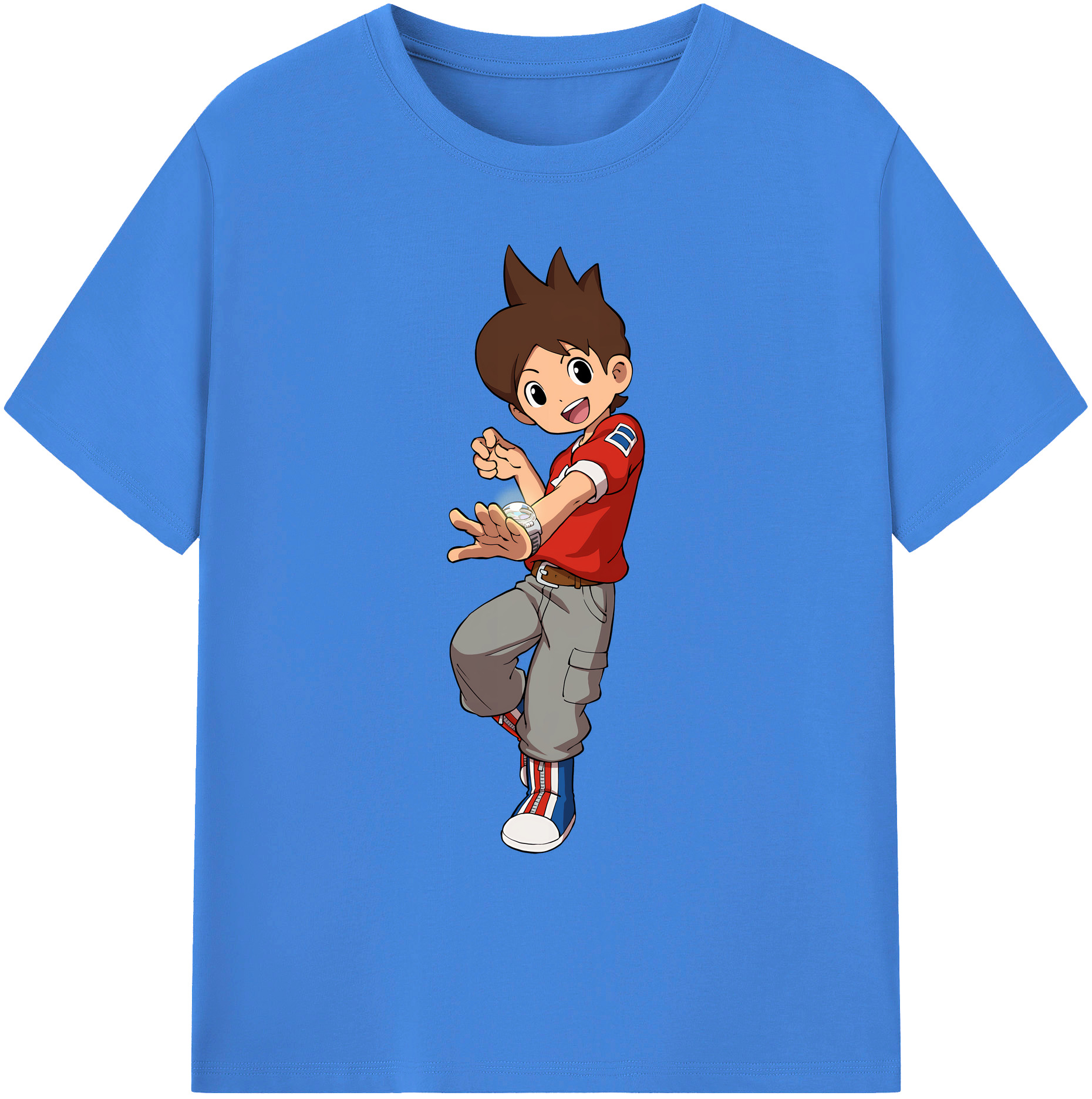 （画像用） 妖怪ウォッチ Yo-kai Watch 綿100％ メンズ半袖Tシャツ｜肌触りやわらか＆通気性