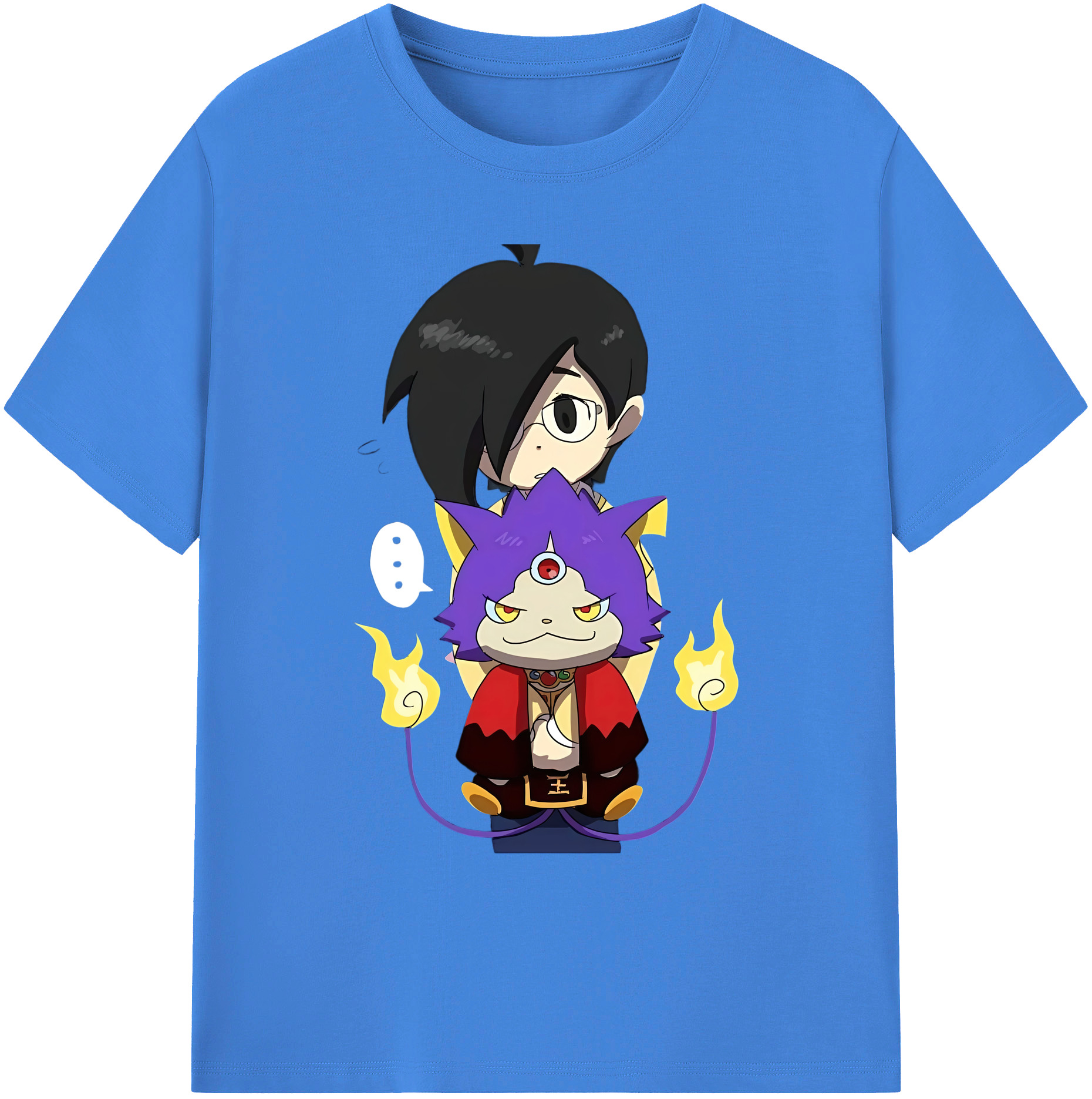 （画像用） 妖怪ウォッチ Yo-kai Watch 綿100％ メンズ半袖Tシャツ｜肌触りやわらか＆通気性