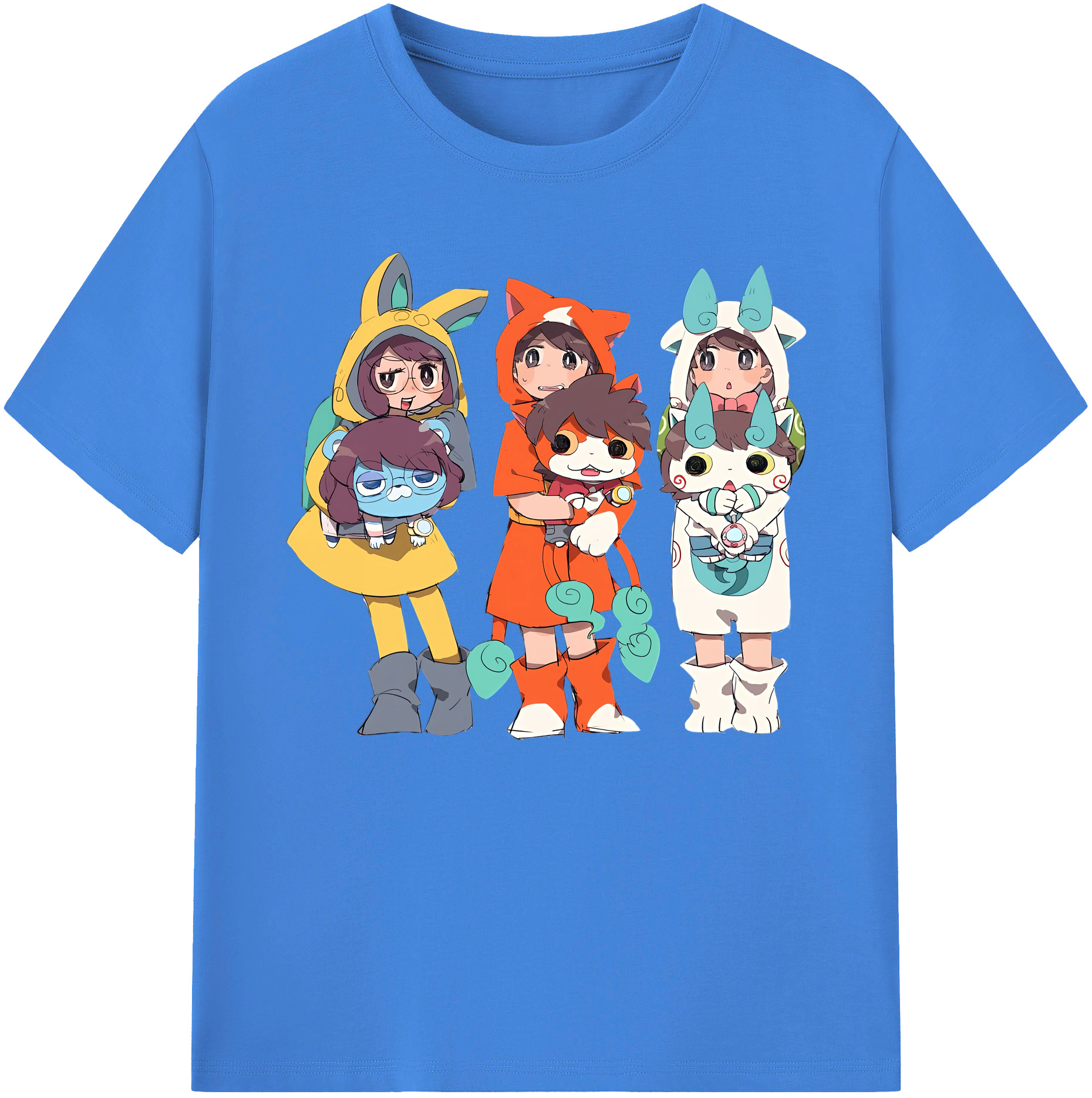 （画像用） 妖怪ウォッチ Yo-kai Watch 綿100％ メンズ半袖Tシャツ｜肌触りやわらか＆通気性