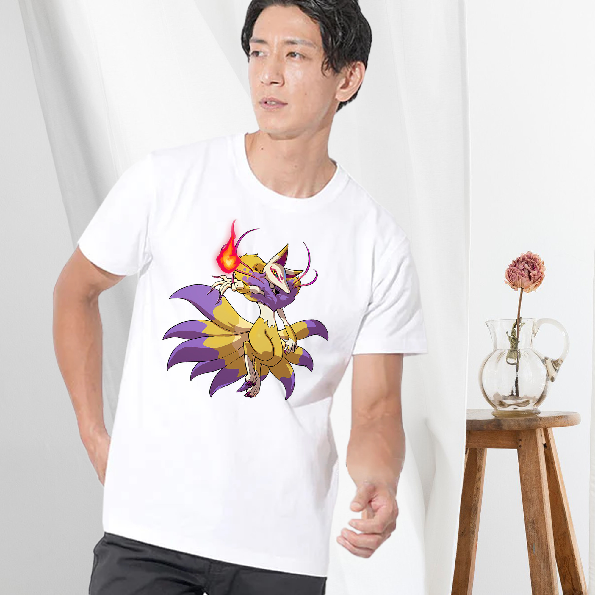 妖怪ウォッチ Yo-kai Watch 綿100％ メンズ半袖Tシャツ｜肌触りやわらか＆通気性
