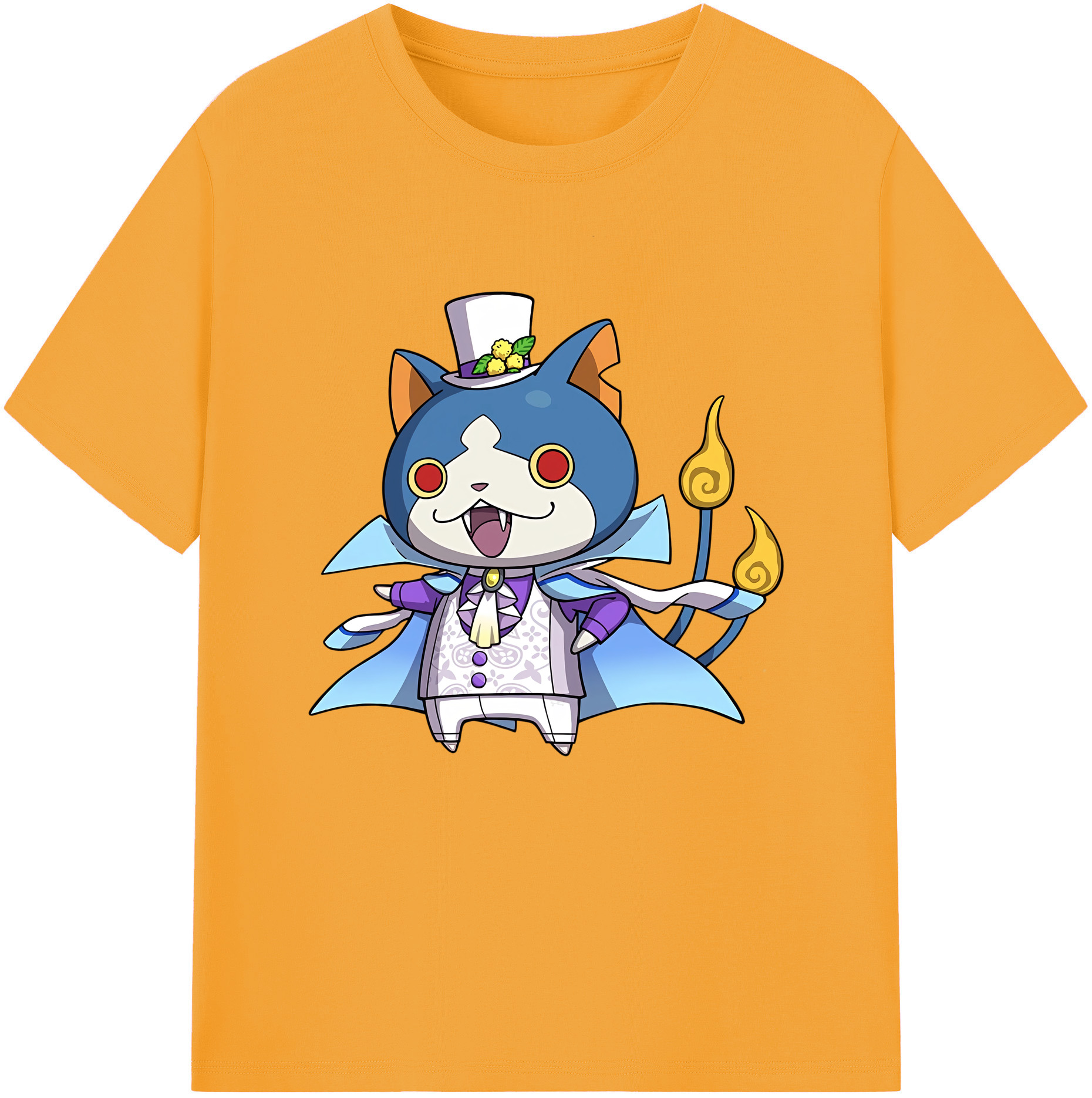 （画像用） 妖怪ウォッチ Yo-kai Watch 綿100％ メンズ半袖Tシャツ｜肌触りやわらか＆通気性