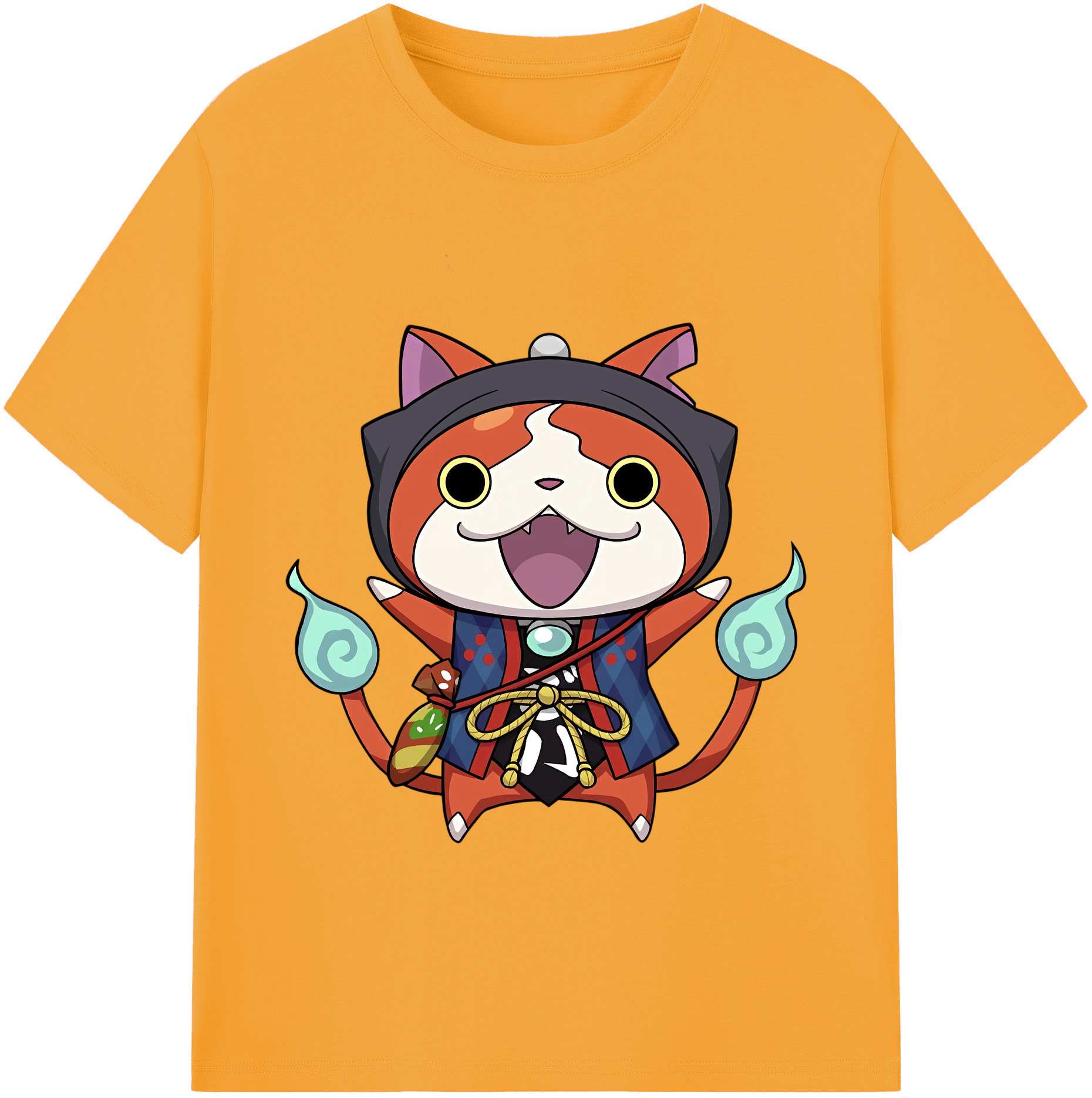 （画像用） 妖怪ウォッチ Yo-kai Watch 綿100％ メンズ半袖Tシャツ｜肌触りやわらか＆通気性