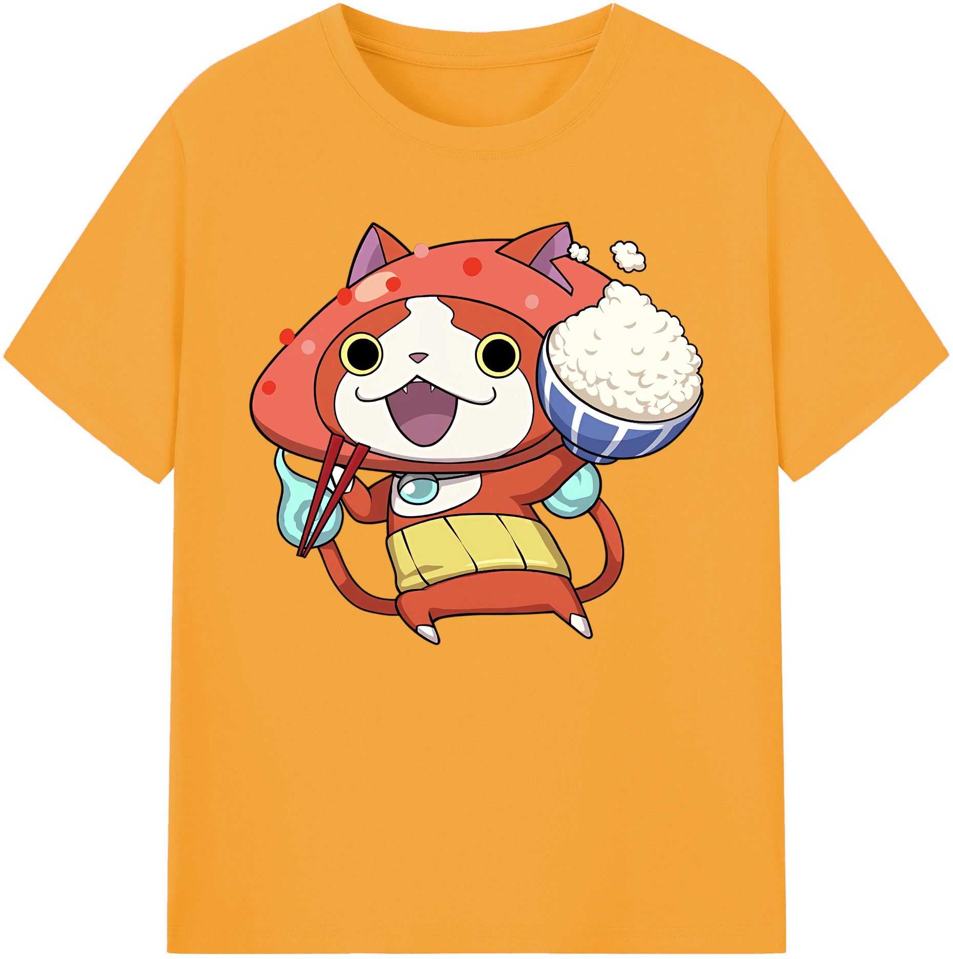 （画像用） 妖怪ウォッチ Yo-kai Watch 綿100％ メンズ半袖Tシャツ｜肌触りやわらか＆通気性