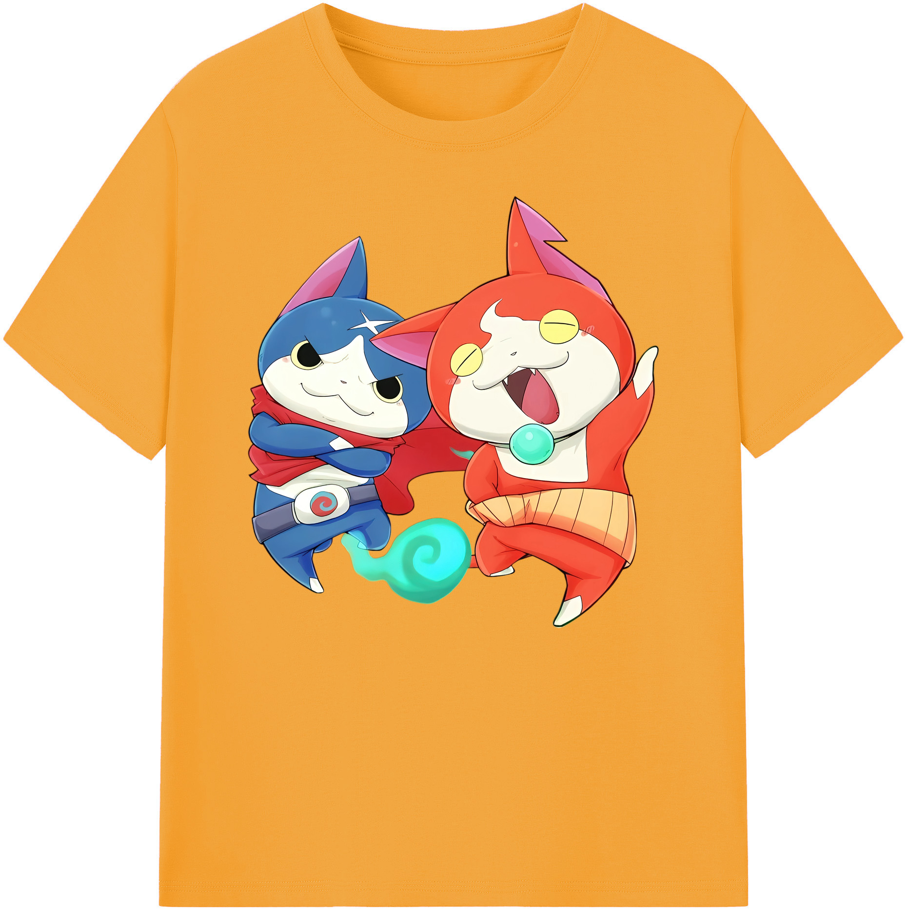 （画像用） 妖怪ウォッチ Yo-kai Watch 綿100％ メンズ半袖Tシャツ｜肌触りやわらか＆通気性