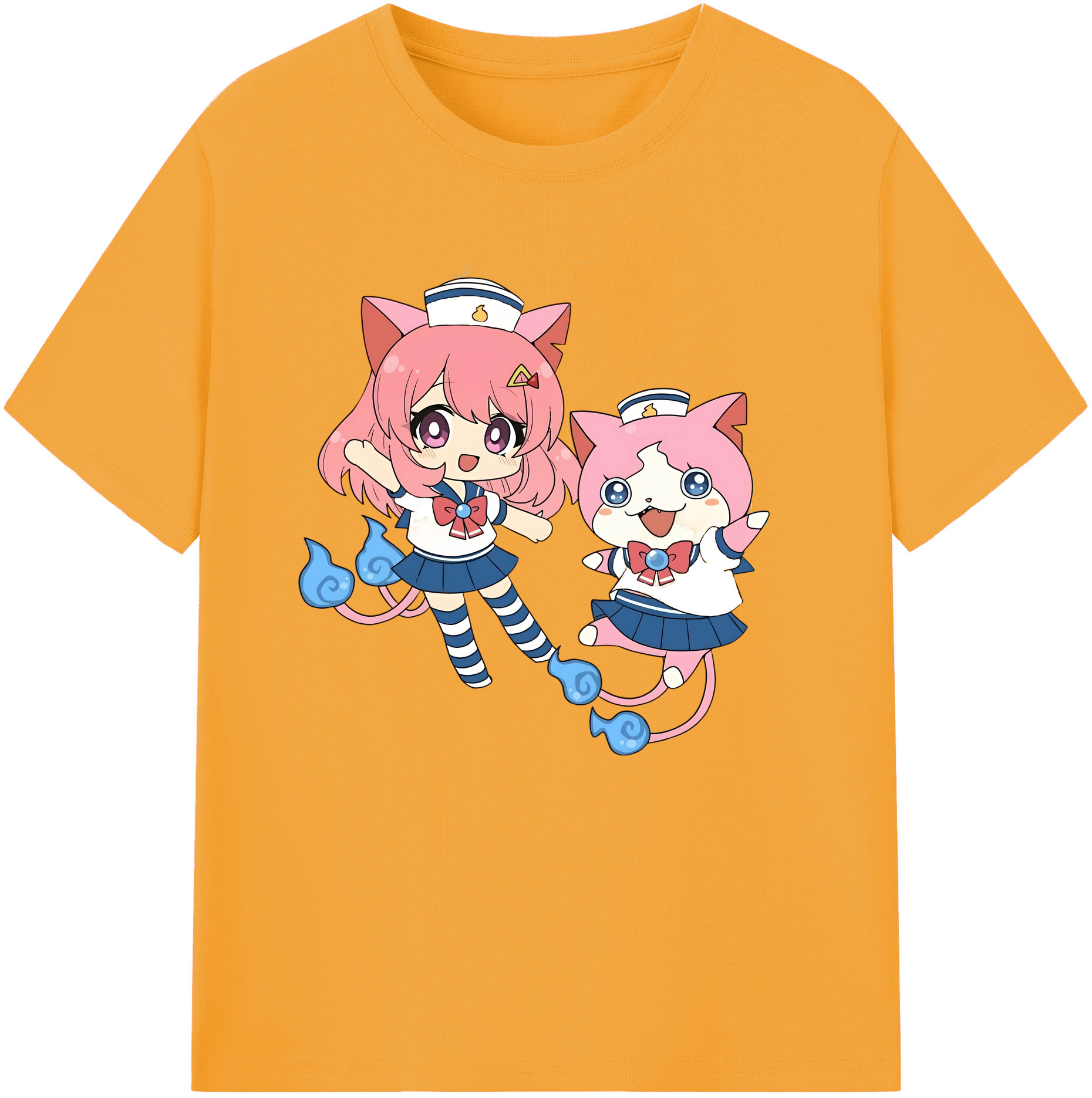 （画像用） 妖怪ウォッチ Yo-kai Watch 綿100％ メンズ半袖Tシャツ｜肌触りやわらか＆通気性