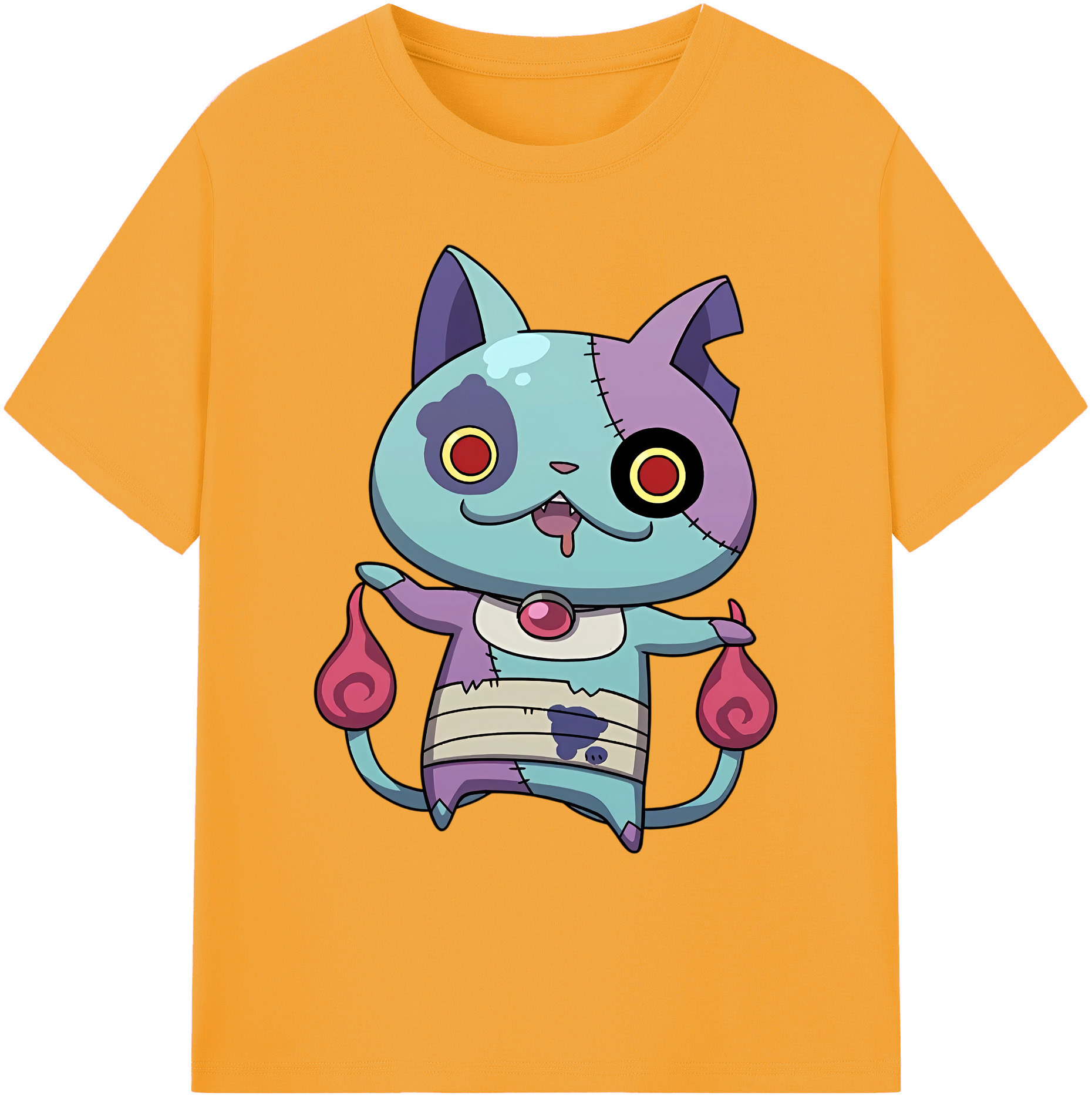 （画像用） 妖怪ウォッチ Yo-kai Watch 綿100％ メンズ半袖Tシャツ｜肌触りやわらか＆通気性