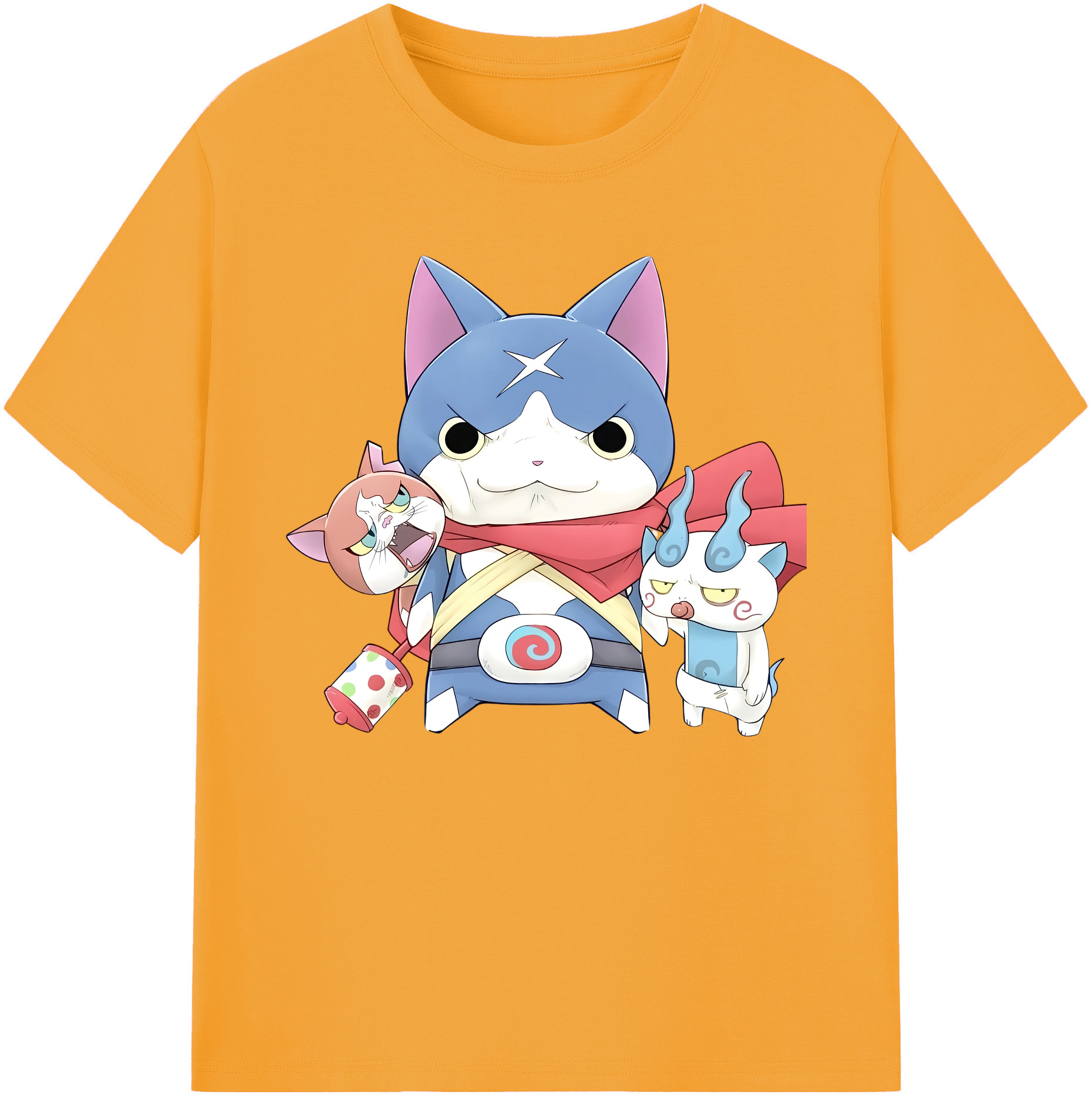 （画像用） 妖怪ウォッチ Yo-kai Watch 綿100％ メンズ半袖Tシャツ｜肌触りやわらか＆通気性