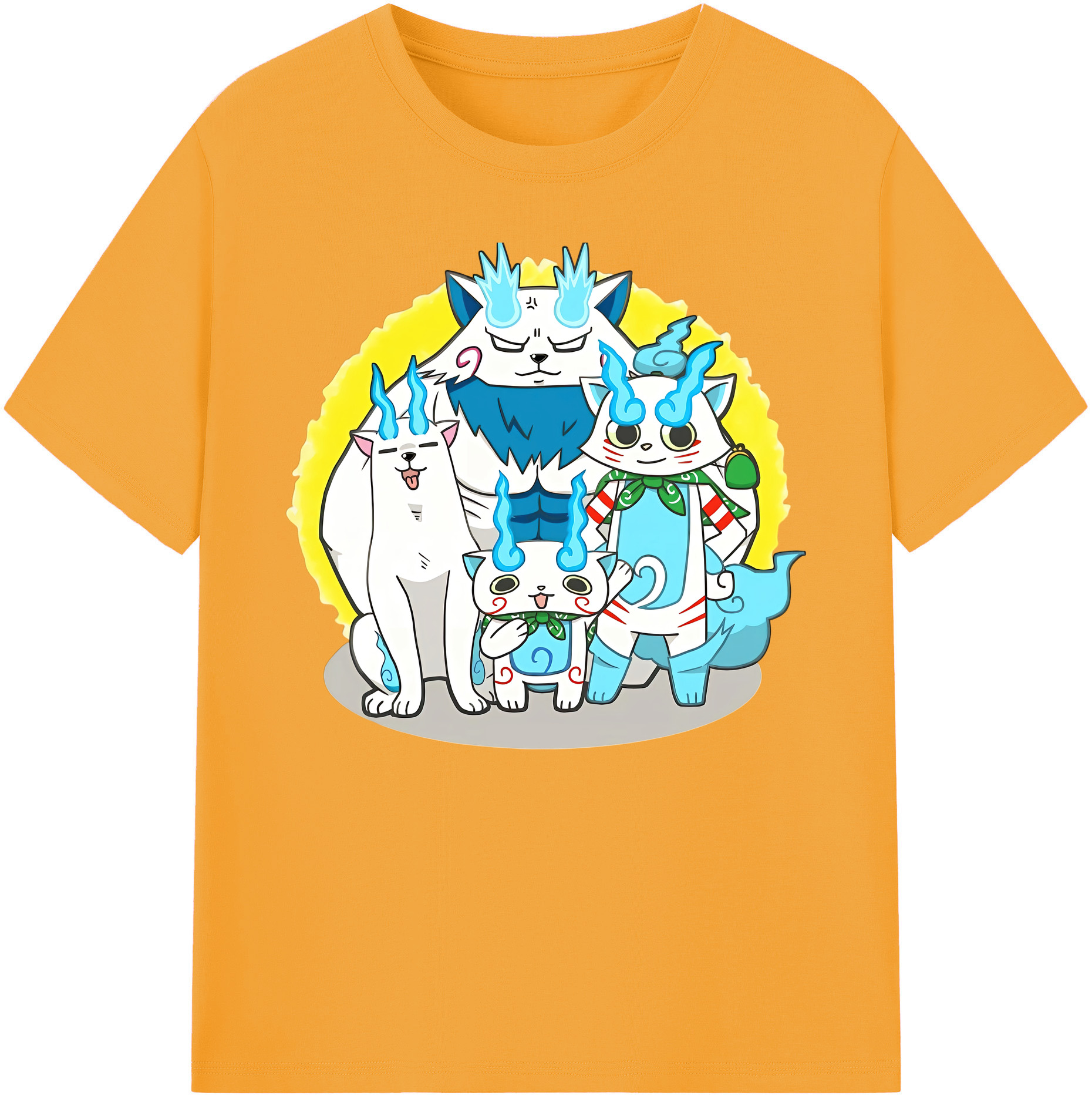 （画像用） 妖怪ウォッチ Yo-kai Watch 綿100％ メンズ半袖Tシャツ｜肌触りやわらか＆通気性