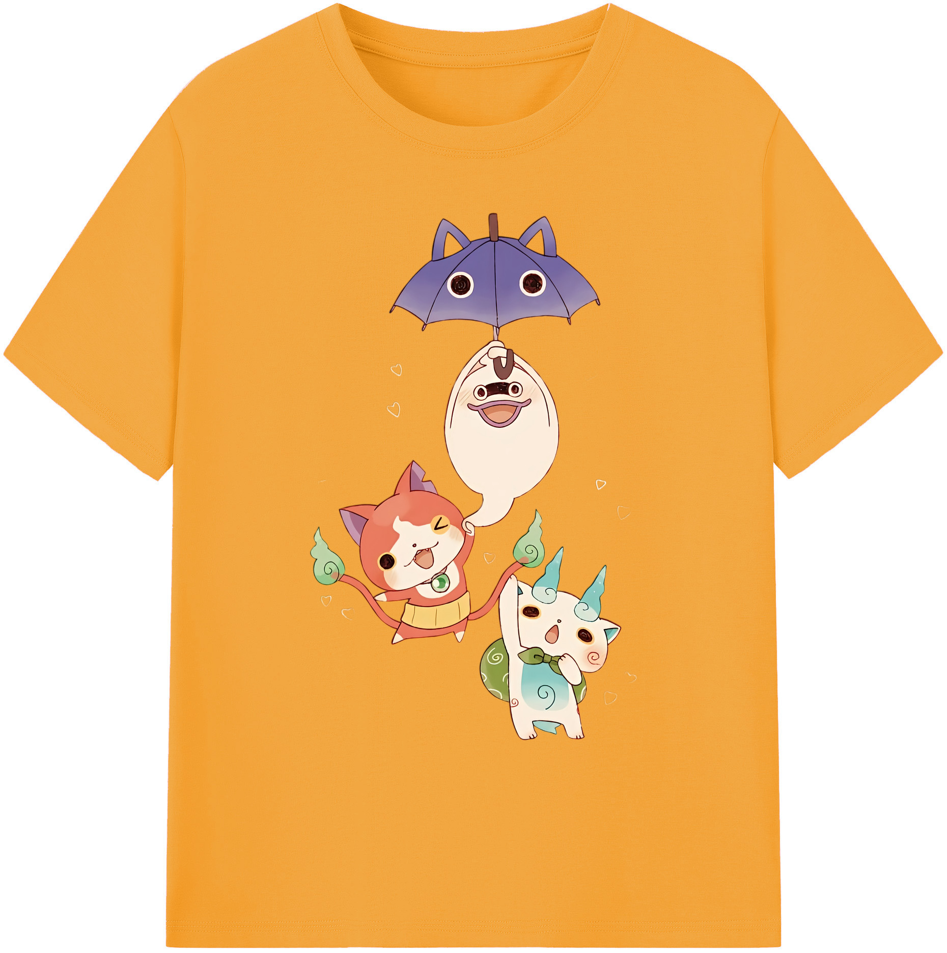（画像用） 妖怪ウォッチ Yo-kai Watch 綿100％ メンズ半袖Tシャツ｜肌触りやわらか＆通気性