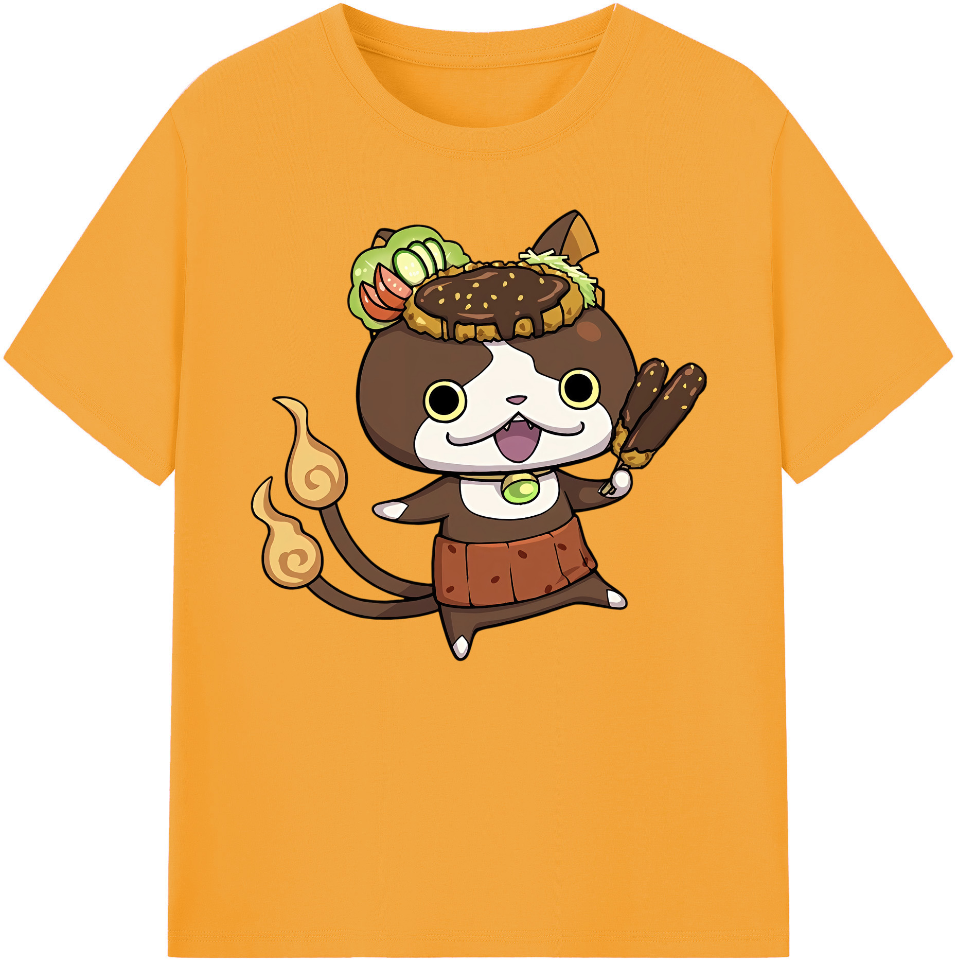 （画像用） 妖怪ウォッチ Yo-kai Watch 綿100％ メンズ半袖Tシャツ｜肌触りやわらか＆通気性