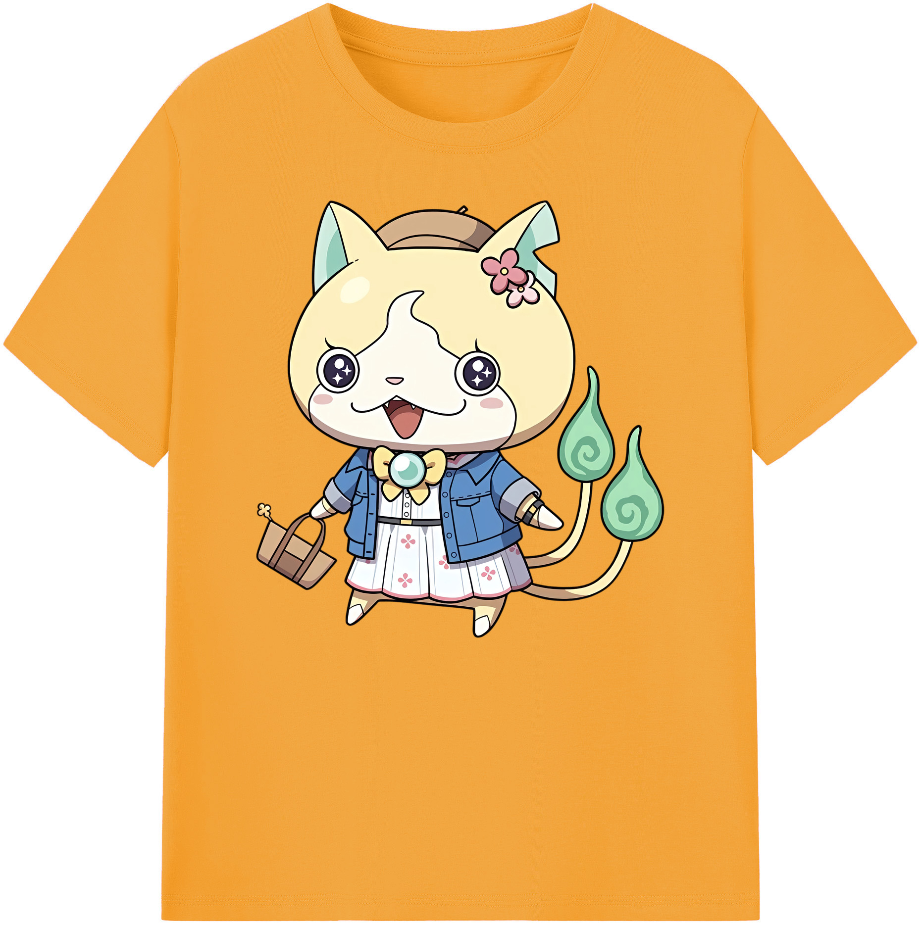 （画像用） 妖怪ウォッチ Yo-kai Watch 綿100％ メンズ半袖Tシャツ｜肌触りやわらか＆通気性