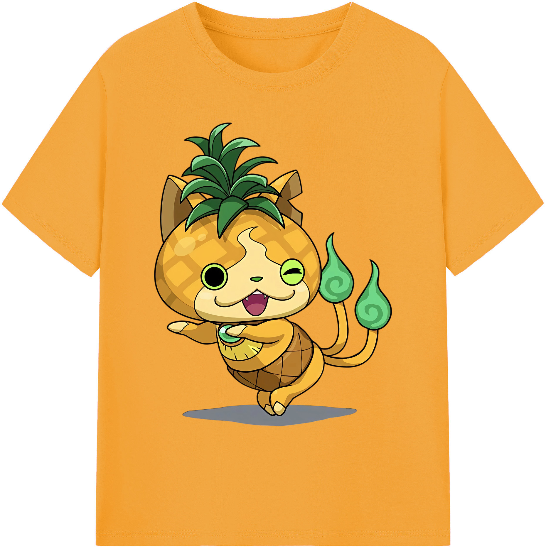 （画像用） 妖怪ウォッチ Yo-kai Watch 綿100％ メンズ半袖Tシャツ｜肌触りやわらか＆通気性