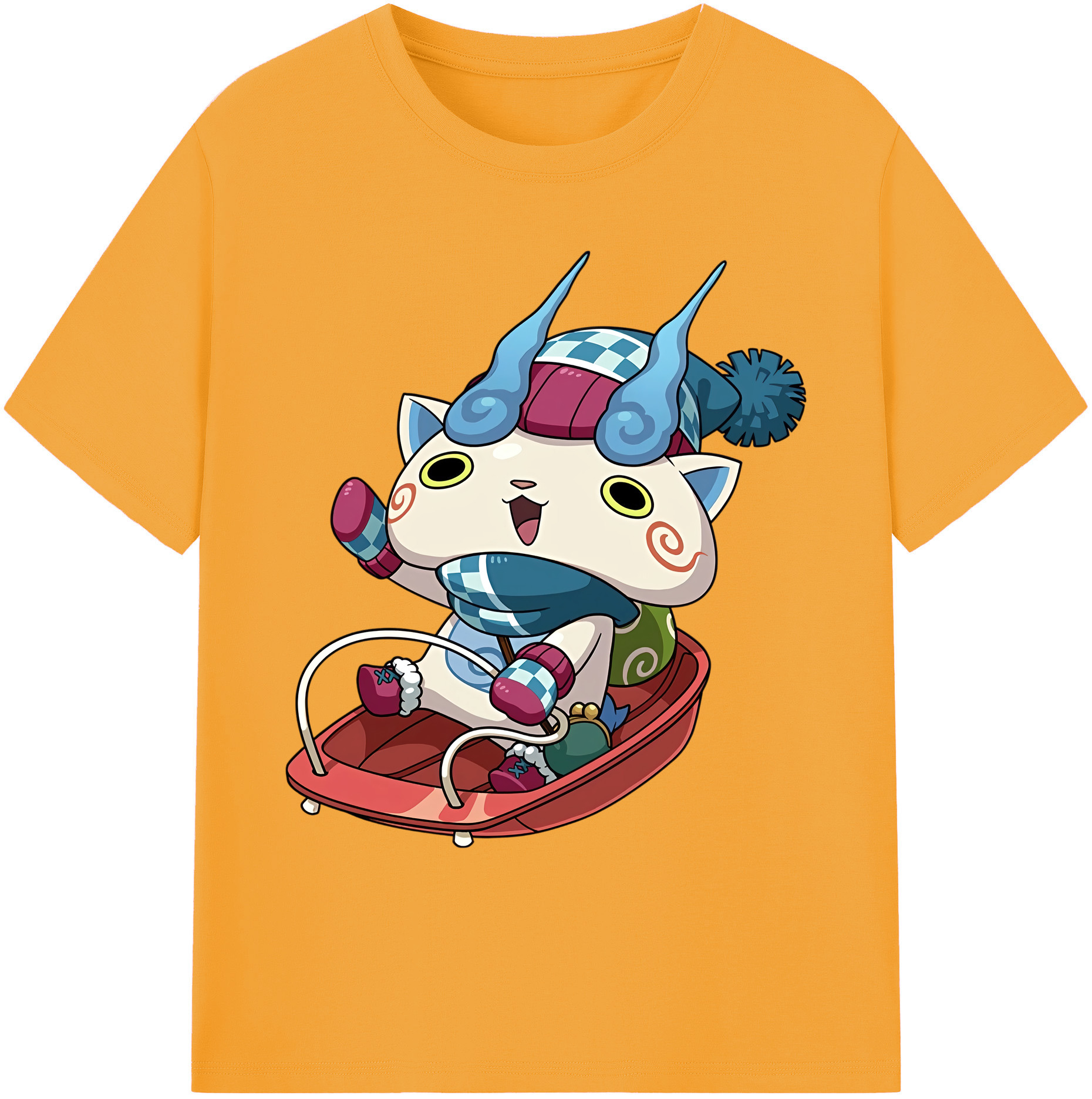 （画像用） 妖怪ウォッチ Yo-kai Watch 綿100％ メンズ半袖Tシャツ｜肌触りやわらか＆通気性