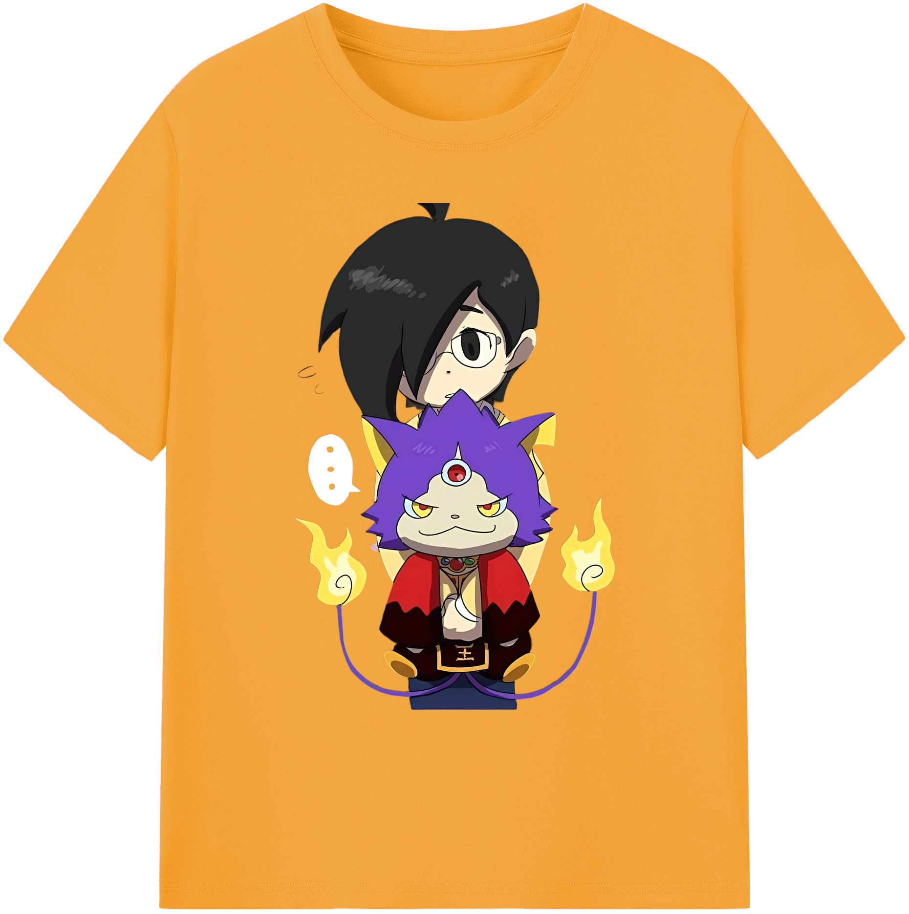（画像用） 妖怪ウォッチ Yo-kai Watch 綿100％ メンズ半袖Tシャツ｜肌触りやわらか＆通気性