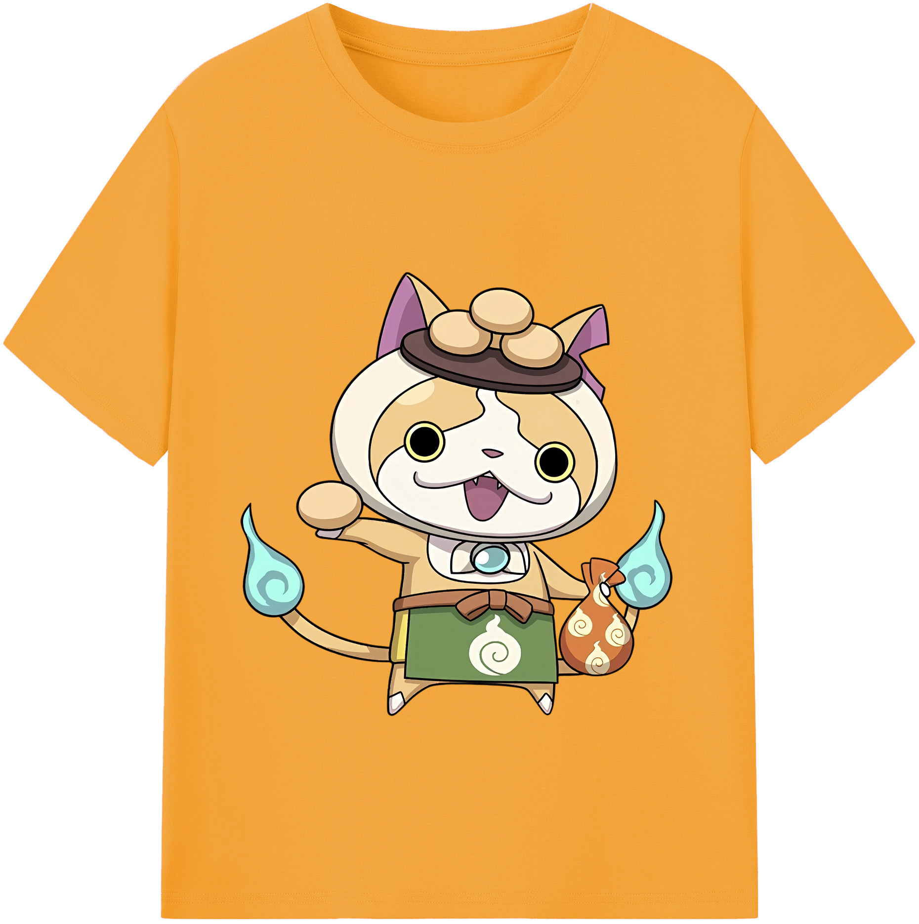 （画像用） 妖怪ウォッチ Yo-kai Watch 綿100％ メンズ半袖Tシャツ｜肌触りやわらか＆通気性