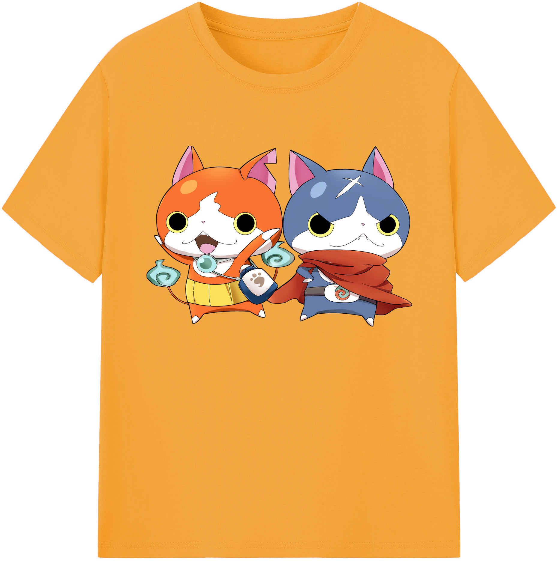 （画像用） 妖怪ウォッチ Yo-kai Watch 綿100％ メンズ半袖Tシャツ｜肌触りやわらか＆通気性