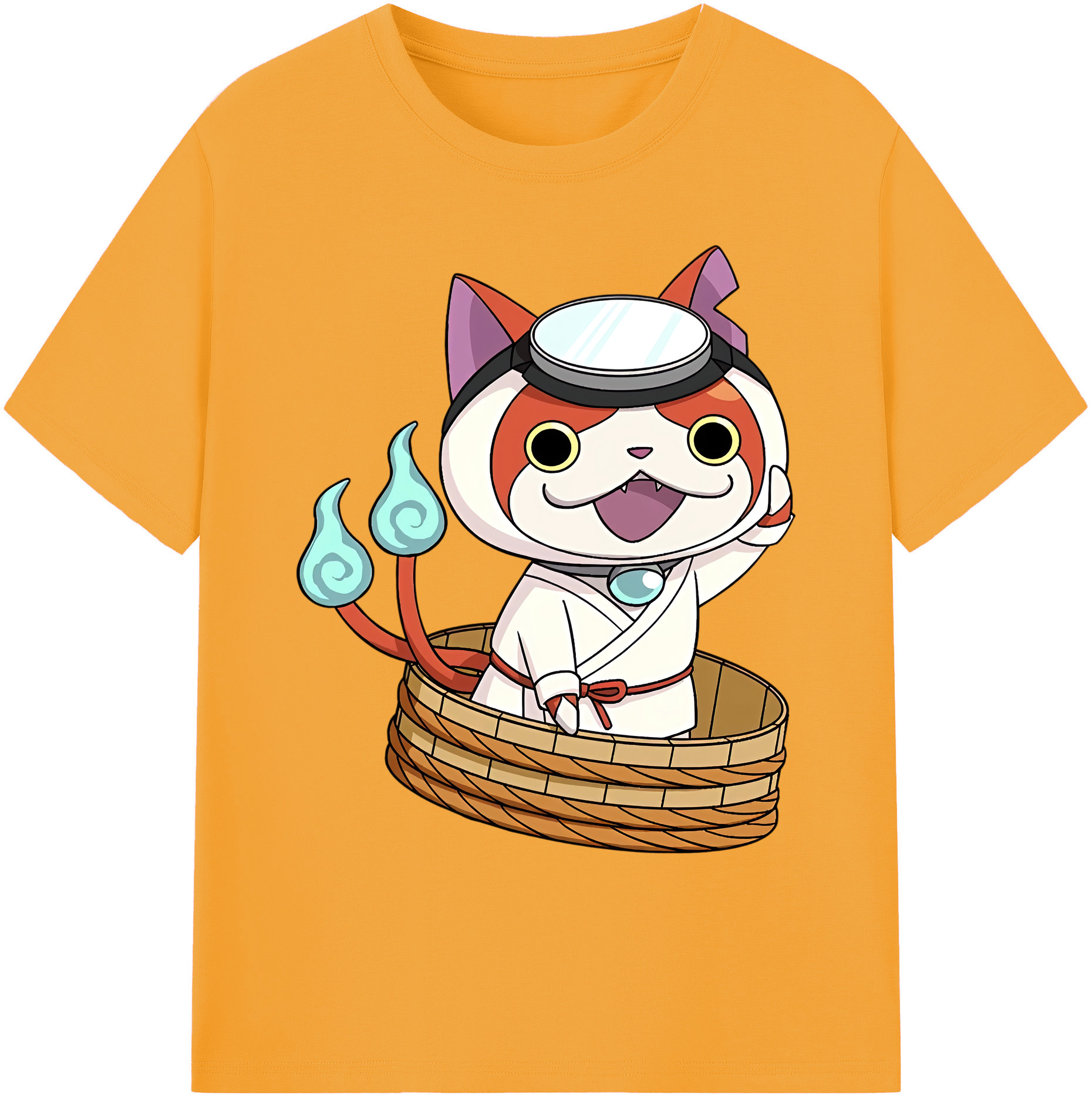（画像用） 妖怪ウォッチ Yo-kai Watch 綿100％ メンズ半袖Tシャツ｜肌触りやわらか＆通気性