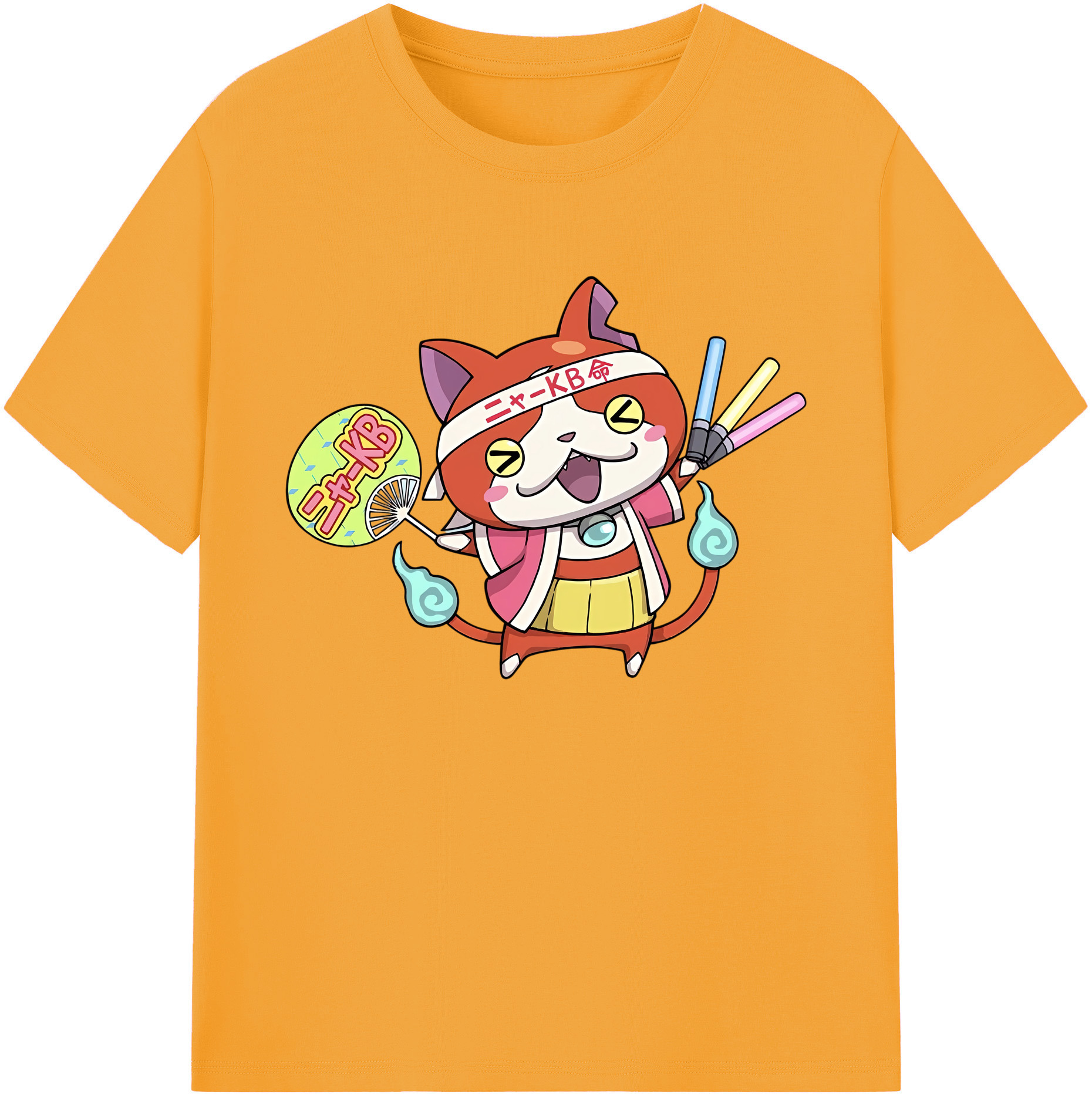 （画像用） 妖怪ウォッチ Yo-kai Watch 綿100％ メンズ半袖Tシャツ｜肌触りやわらか＆通気性