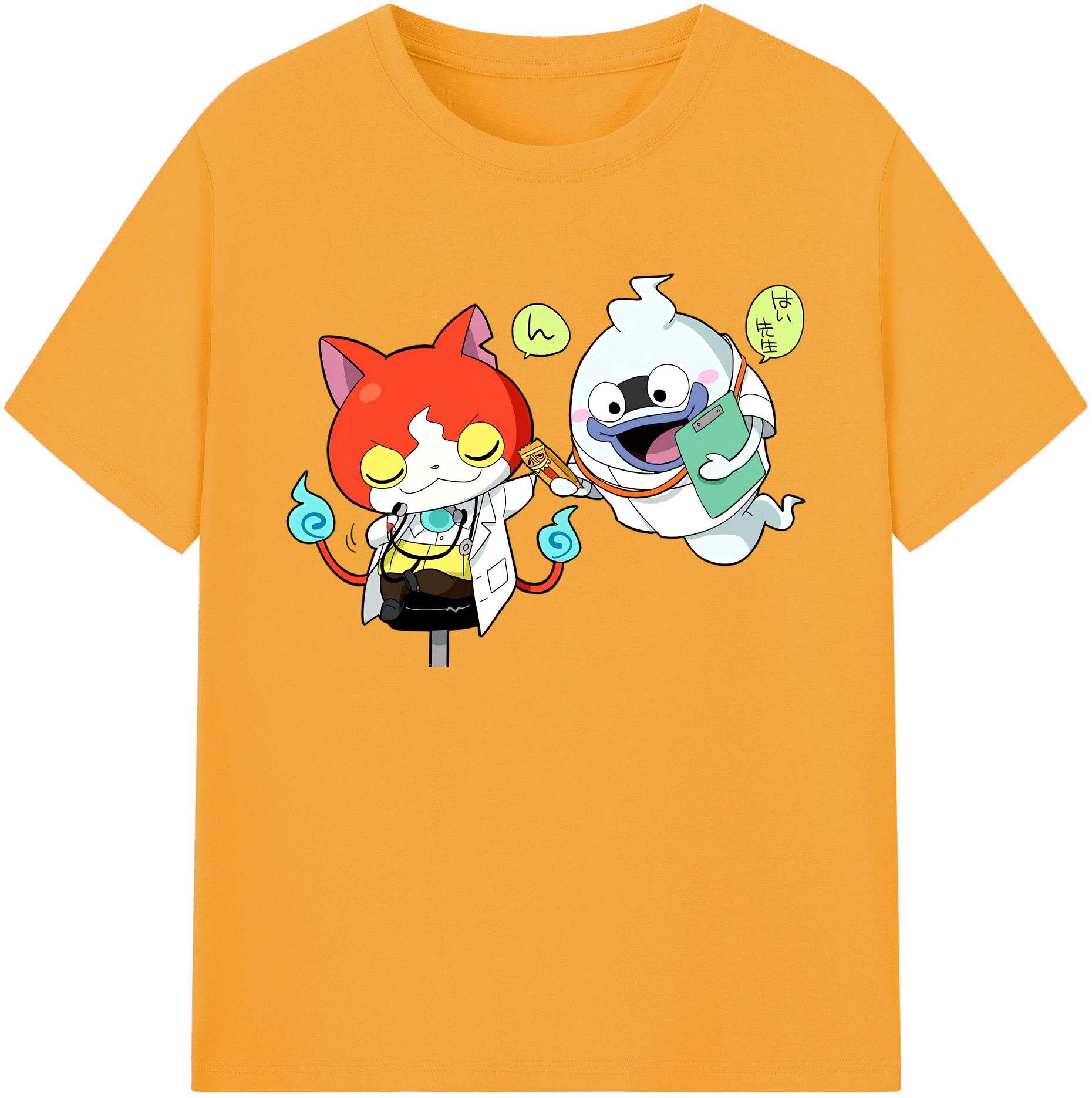 （画像用） 妖怪ウォッチ Yo-kai Watch 綿100％ メンズ半袖Tシャツ｜肌触りやわらか＆通気性