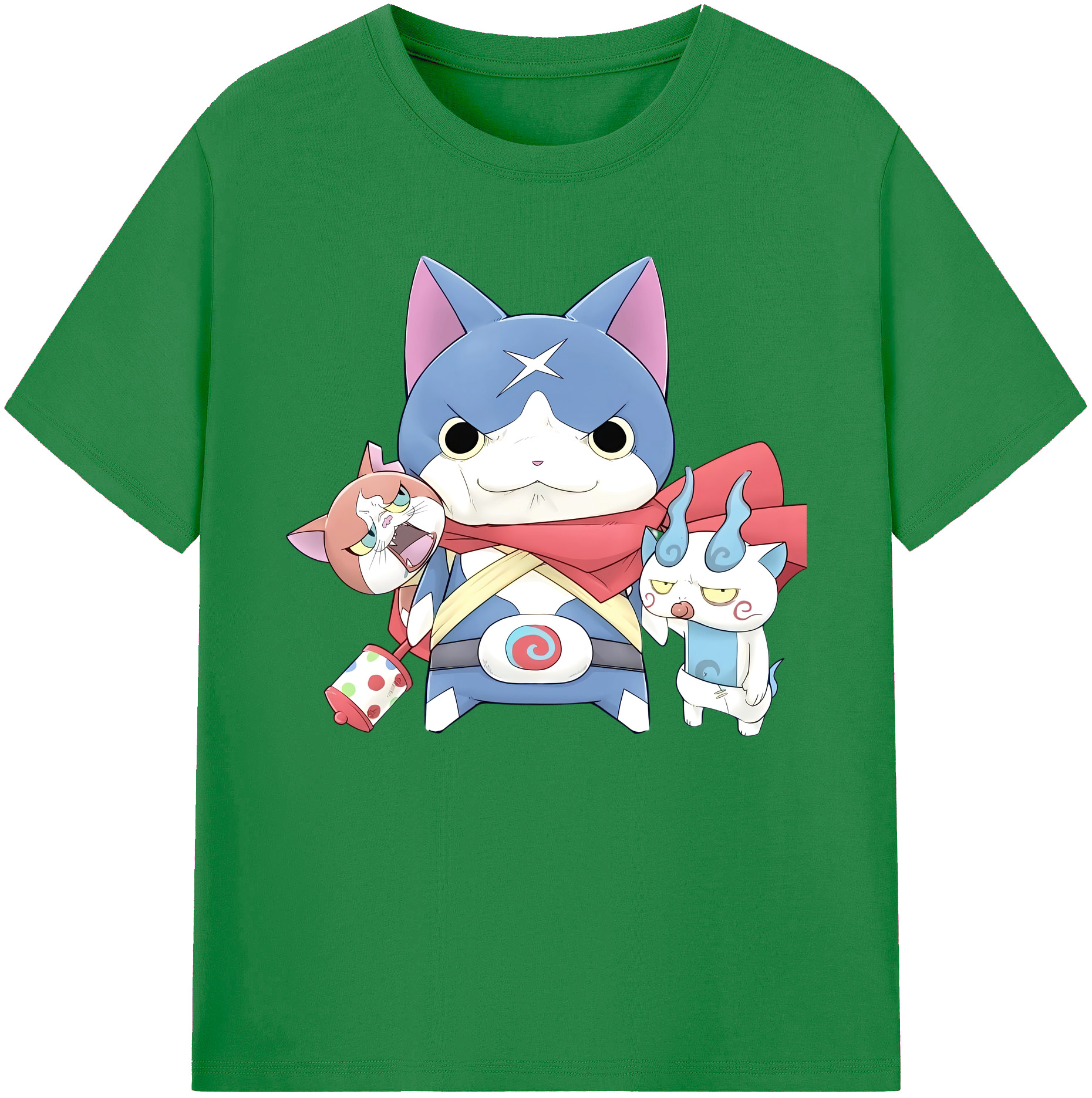 （画像用） 妖怪ウォッチ Yo-kai Watch 綿100％ メンズ半袖Tシャツ｜肌触りやわらか＆通気性