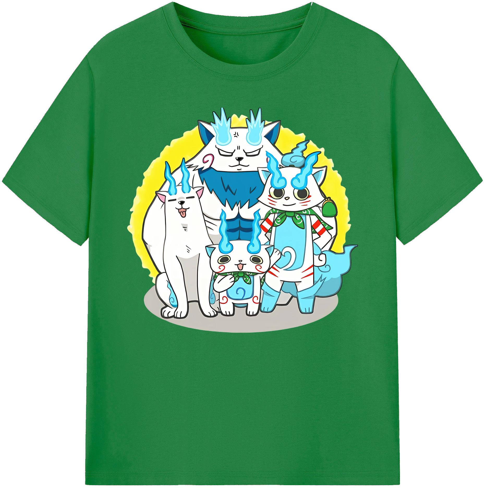 （画像用） 妖怪ウォッチ Yo-kai Watch 綿100％ メンズ半袖Tシャツ｜肌触りやわらか＆通気性