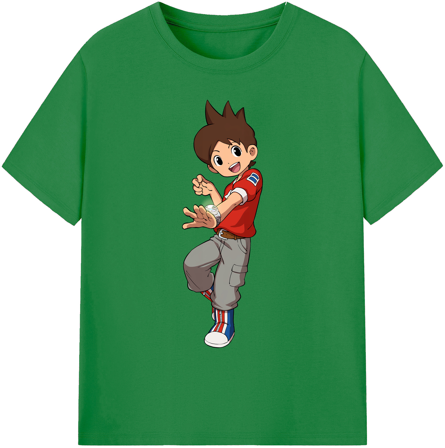 （画像用） 妖怪ウォッチ Yo-kai Watch 綿100％ メンズ半袖Tシャツ｜肌触りやわらか＆通気性
