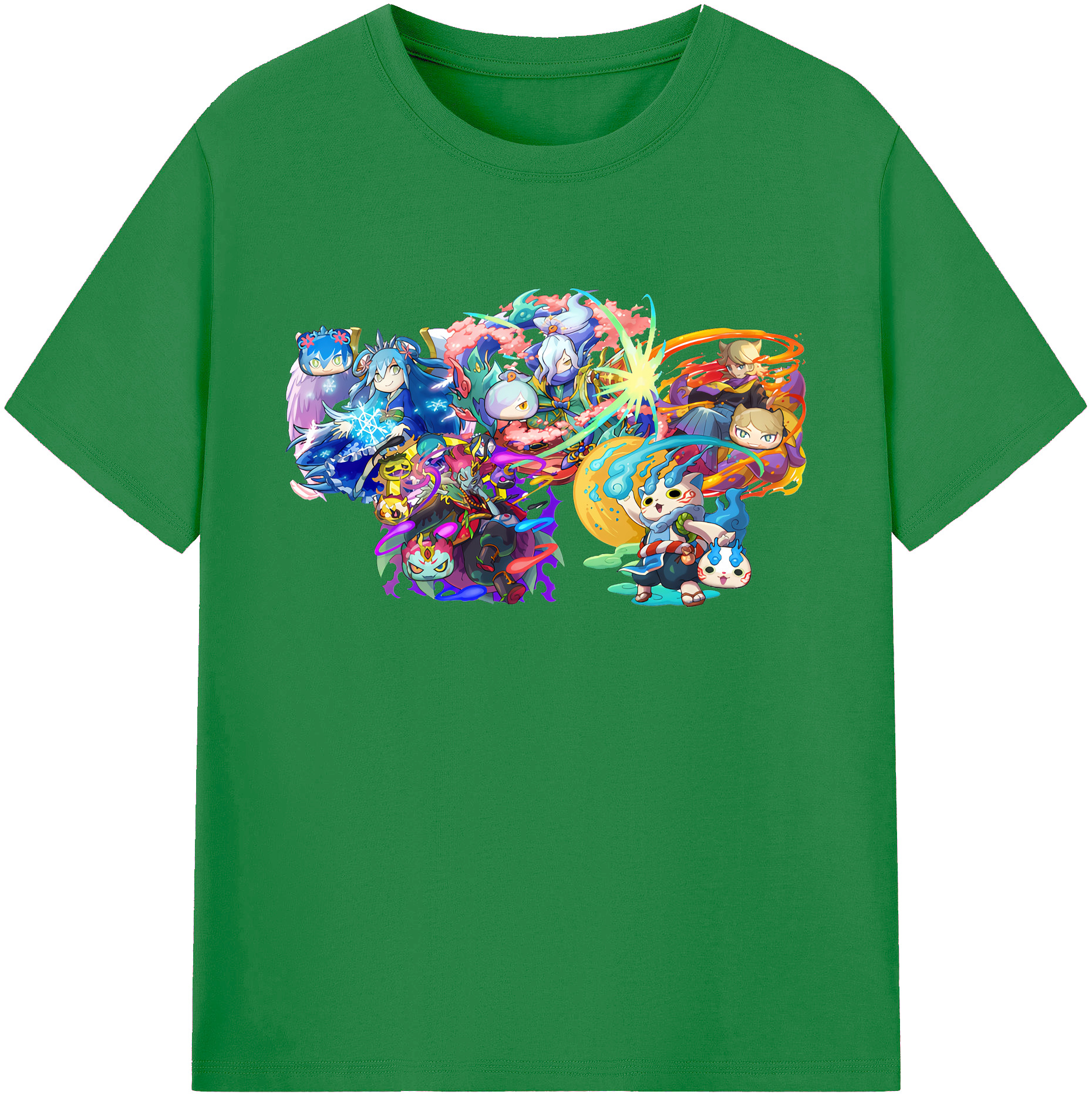 （画像用） 妖怪ウォッチ Yo-kai Watch 綿100％ メンズ半袖Tシャツ｜肌触りやわらか＆通気性