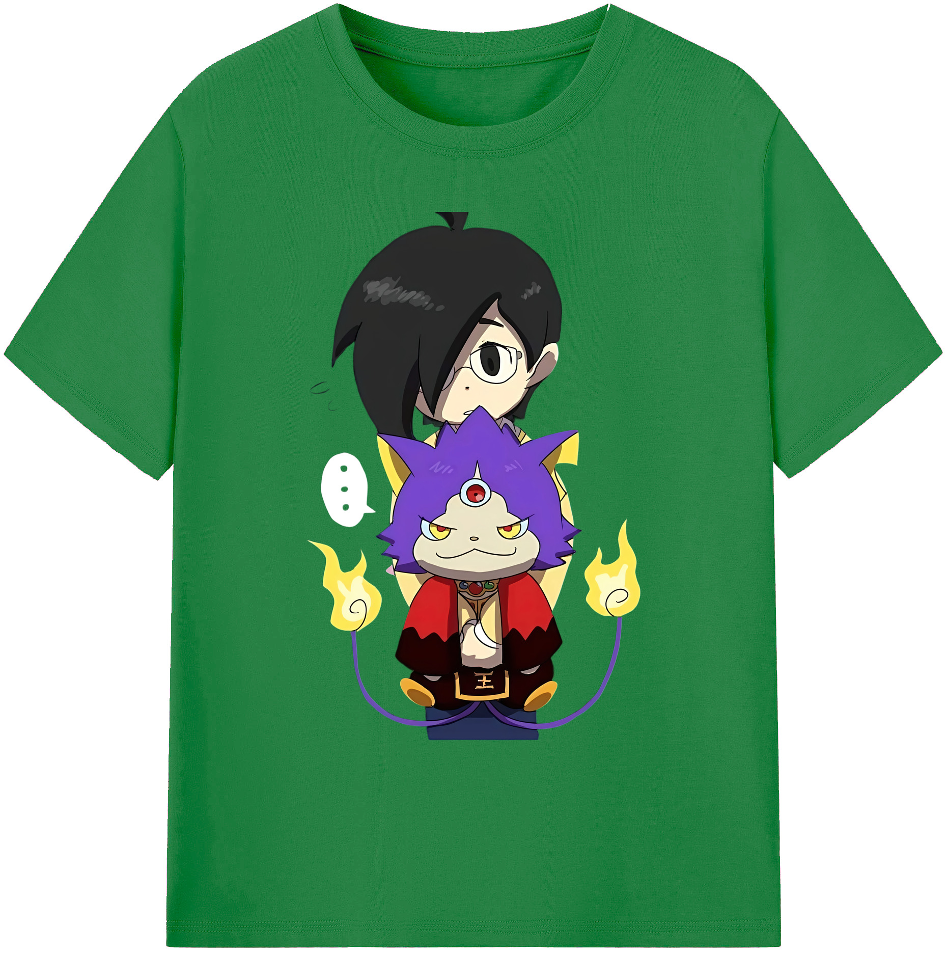 （画像用） 妖怪ウォッチ Yo-kai Watch 綿100％ メンズ半袖Tシャツ｜肌触りやわらか＆通気性