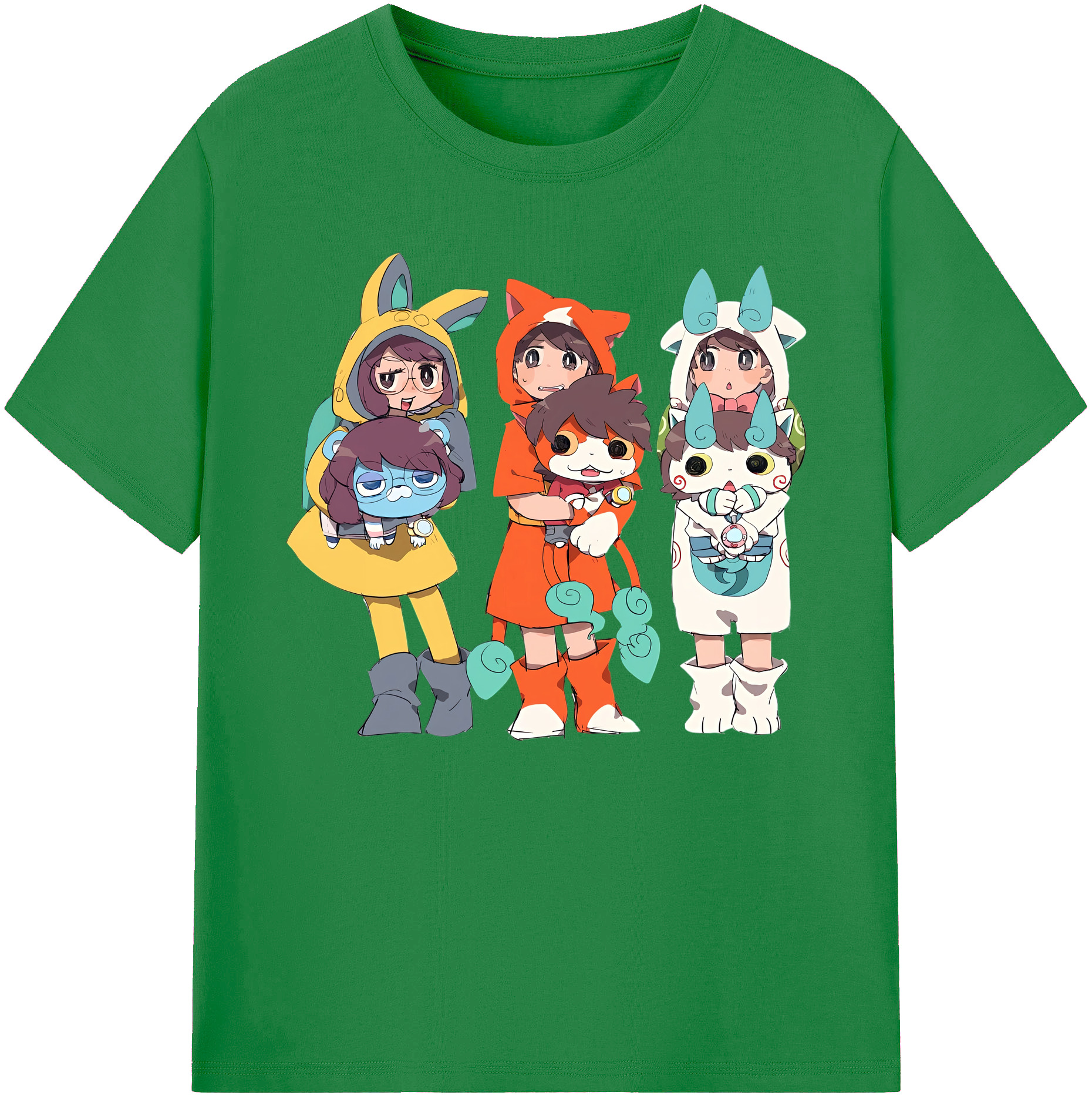 （画像用） 妖怪ウォッチ Yo-kai Watch 綿100％ メンズ半袖Tシャツ｜肌触りやわらか＆通気性