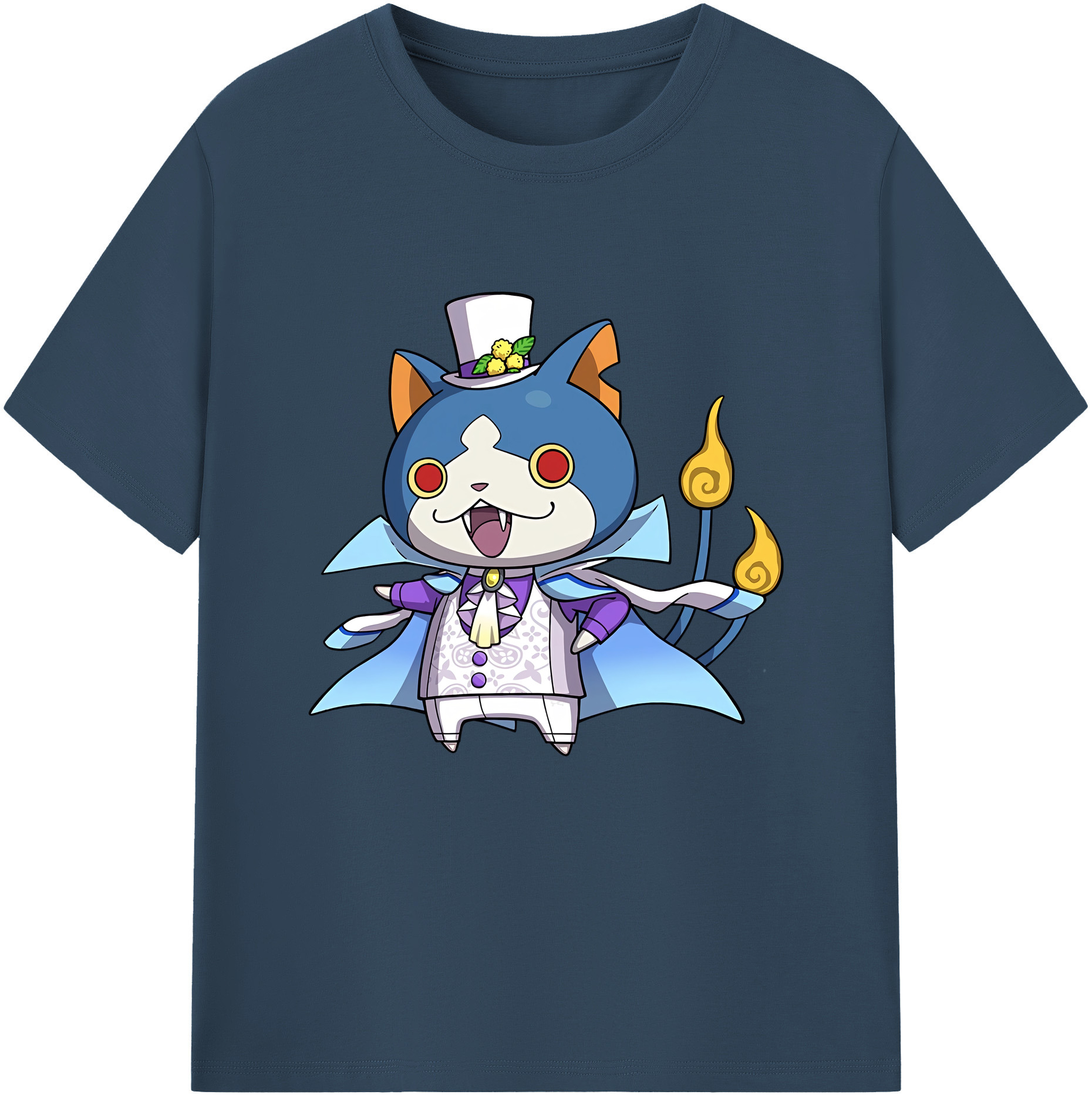 （画像用） 妖怪ウォッチ Yo-kai Watch 綿100％ メンズ半袖Tシャツ｜肌触りやわらか＆通気性