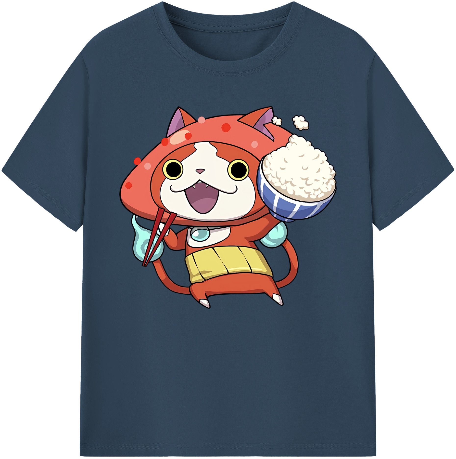 （画像用） 妖怪ウォッチ Yo-kai Watch 綿100％ メンズ半袖Tシャツ｜肌触りやわらか＆通気性