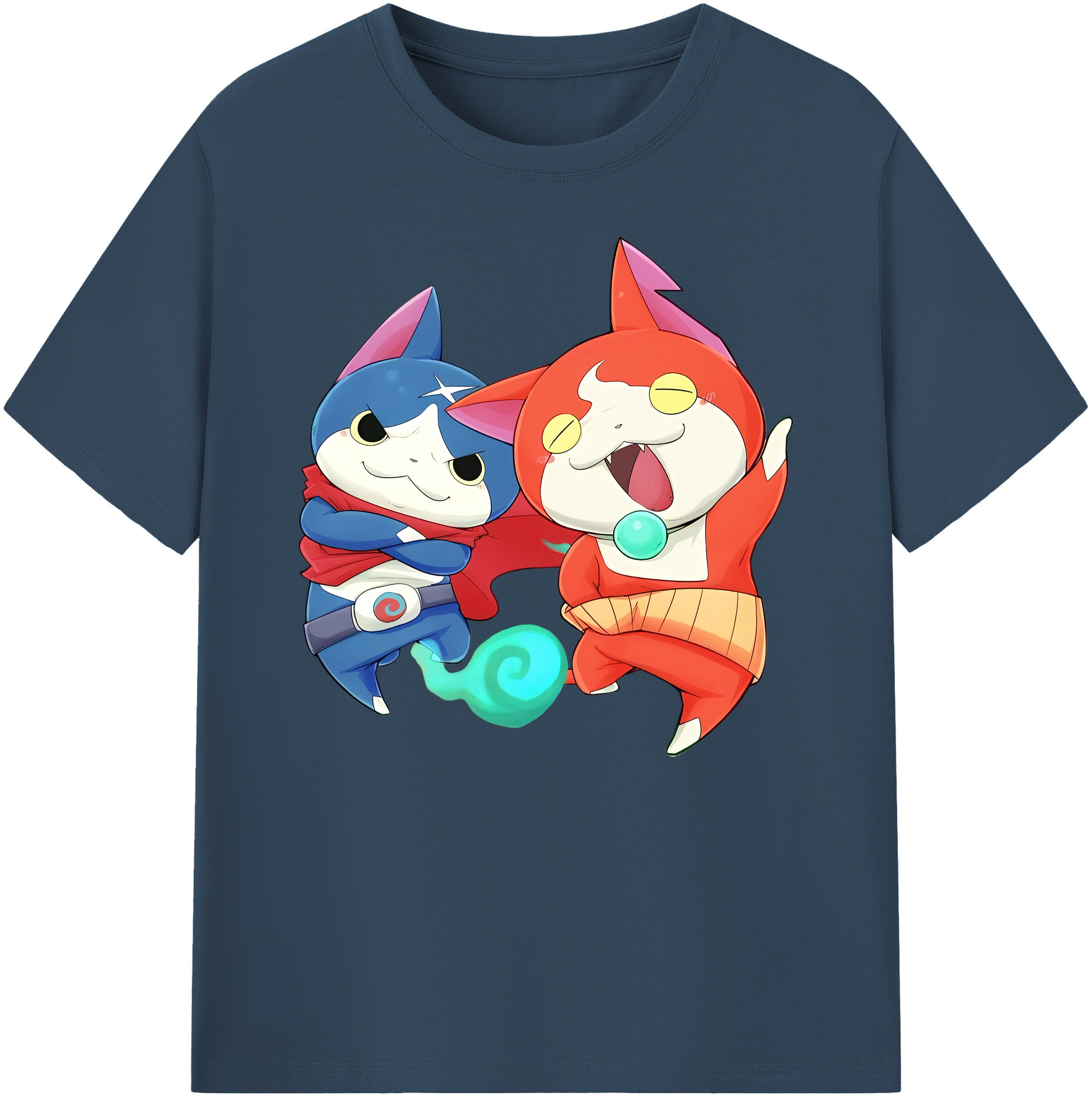 （画像用） 妖怪ウォッチ Yo-kai Watch 綿100％ メンズ半袖Tシャツ｜肌触りやわらか＆通気性