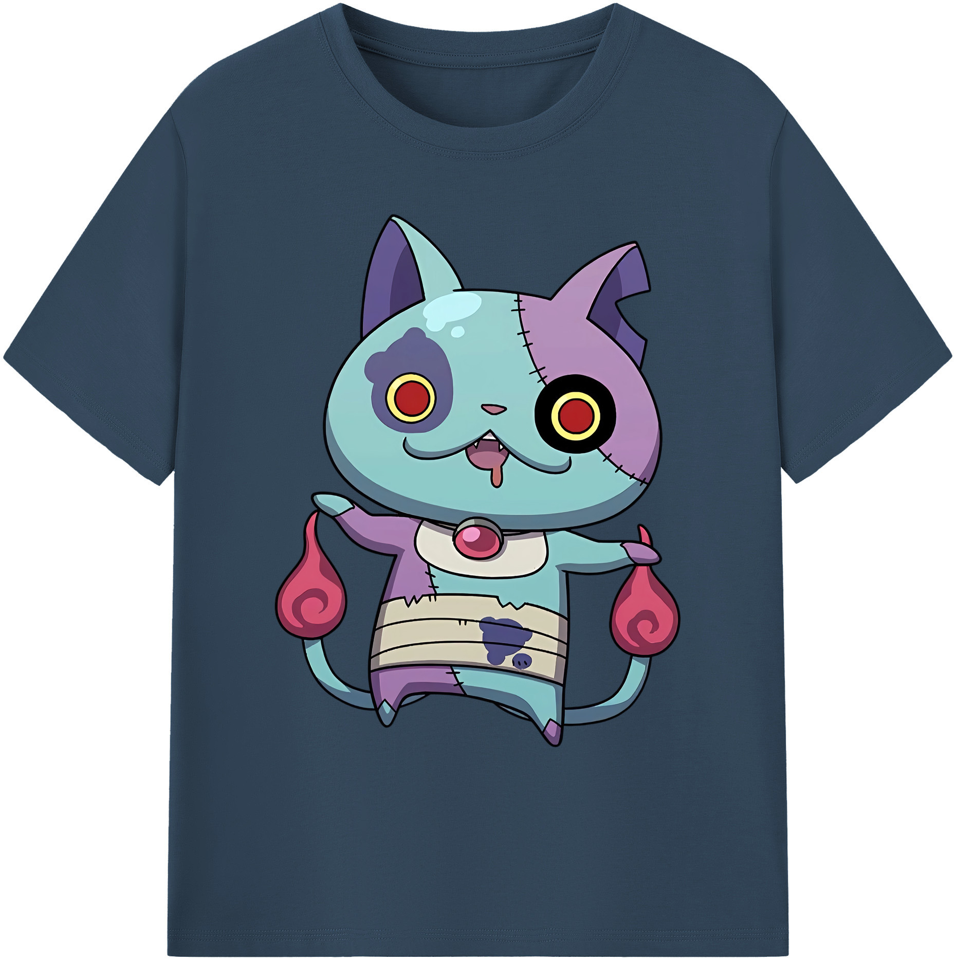 （画像用） 妖怪ウォッチ Yo-kai Watch 綿100％ メンズ半袖Tシャツ｜肌触りやわらか＆通気性