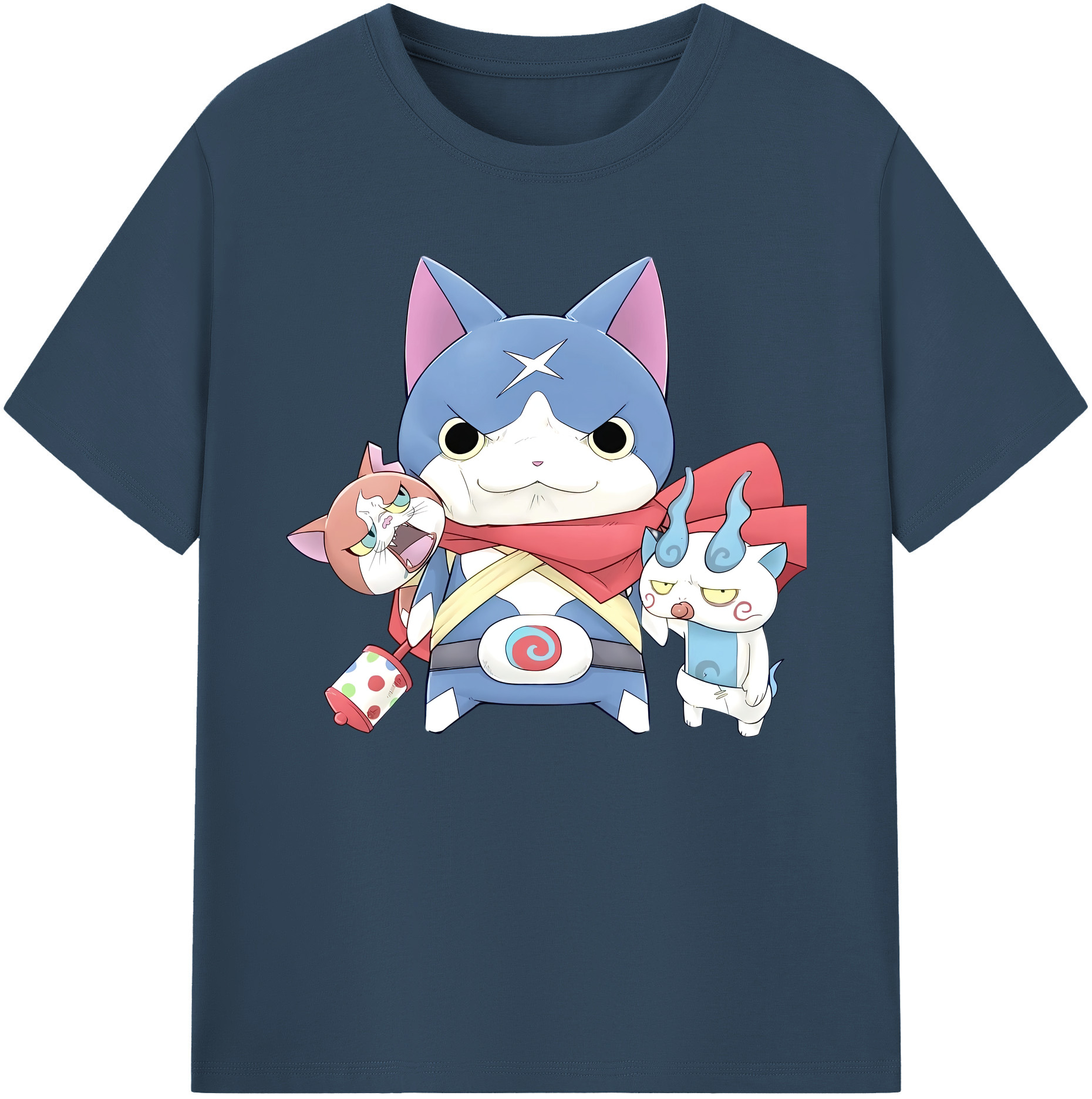 （画像用） 妖怪ウォッチ Yo-kai Watch 綿100％ メンズ半袖Tシャツ｜肌触りやわらか＆通気性