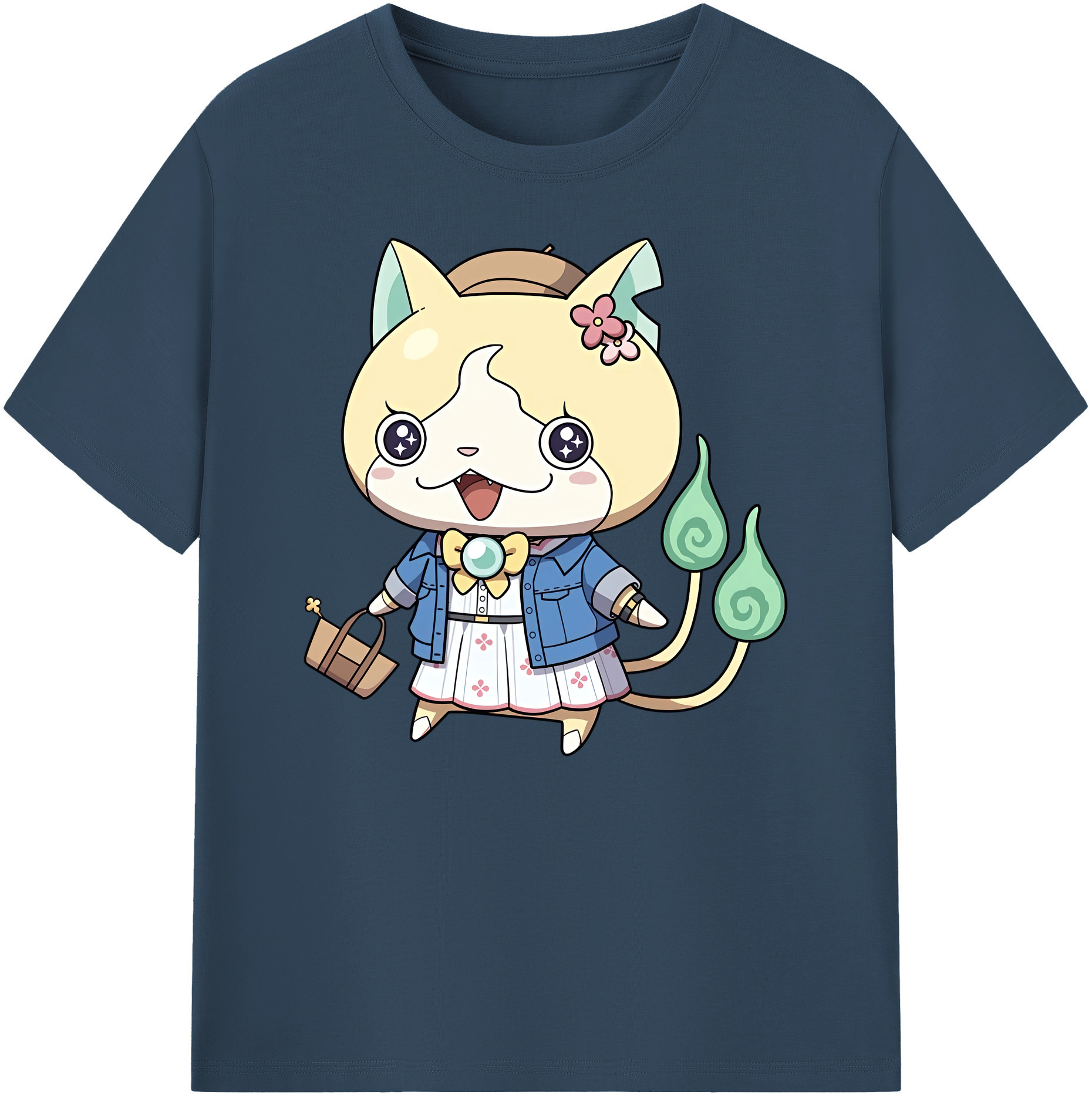 （画像用） 妖怪ウォッチ Yo-kai Watch 綿100％ メンズ半袖Tシャツ｜肌触りやわらか＆通気性