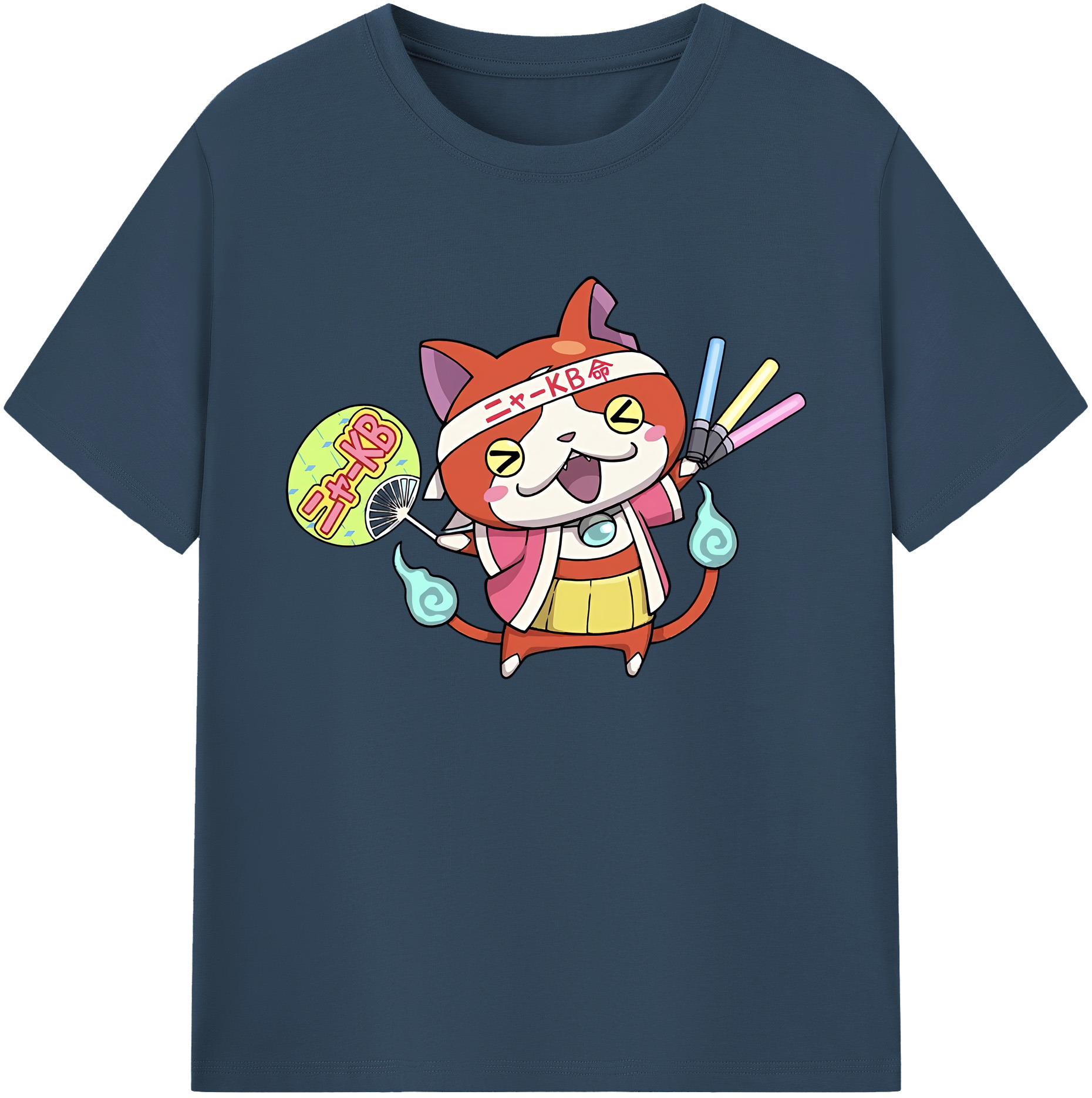 （画像用） 妖怪ウォッチ Yo-kai Watch 綿100％ メンズ半袖Tシャツ｜肌触りやわらか＆通気性