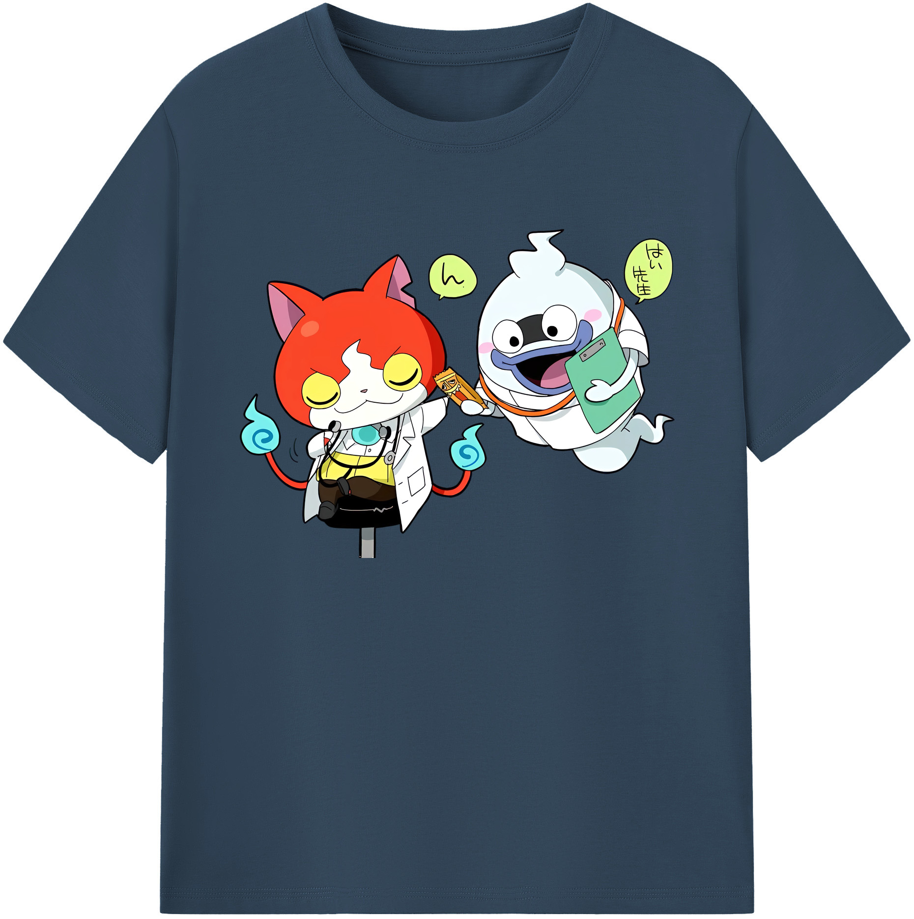 （画像用） 妖怪ウォッチ Yo-kai Watch 綿100％ メンズ半袖Tシャツ｜肌触りやわらか＆通気性