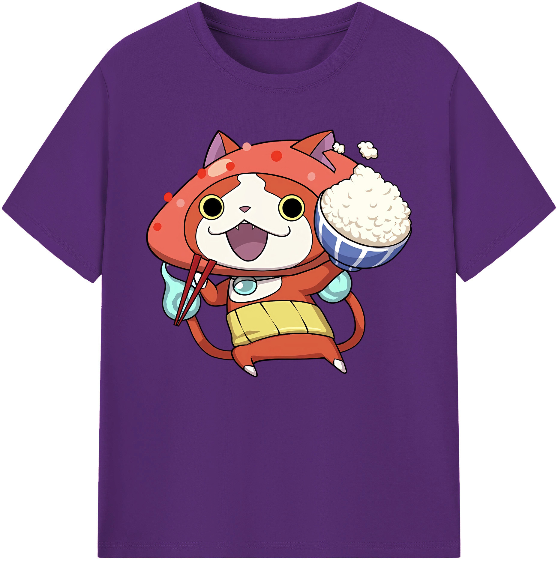 （画像用） 妖怪ウォッチ Yo-kai Watch 綿100％ メンズ半袖Tシャツ｜肌触りやわらか＆通気性