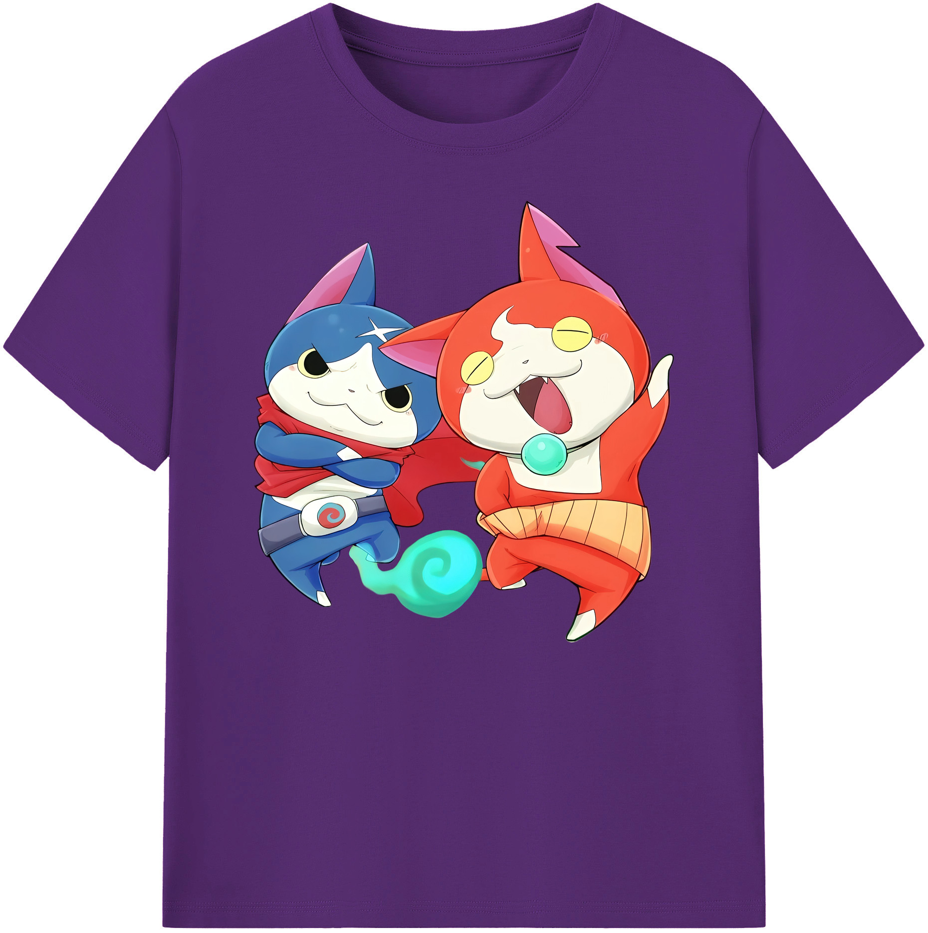 （画像用） 妖怪ウォッチ Yo-kai Watch 綿100％ メンズ半袖Tシャツ｜肌触りやわらか＆通気性
