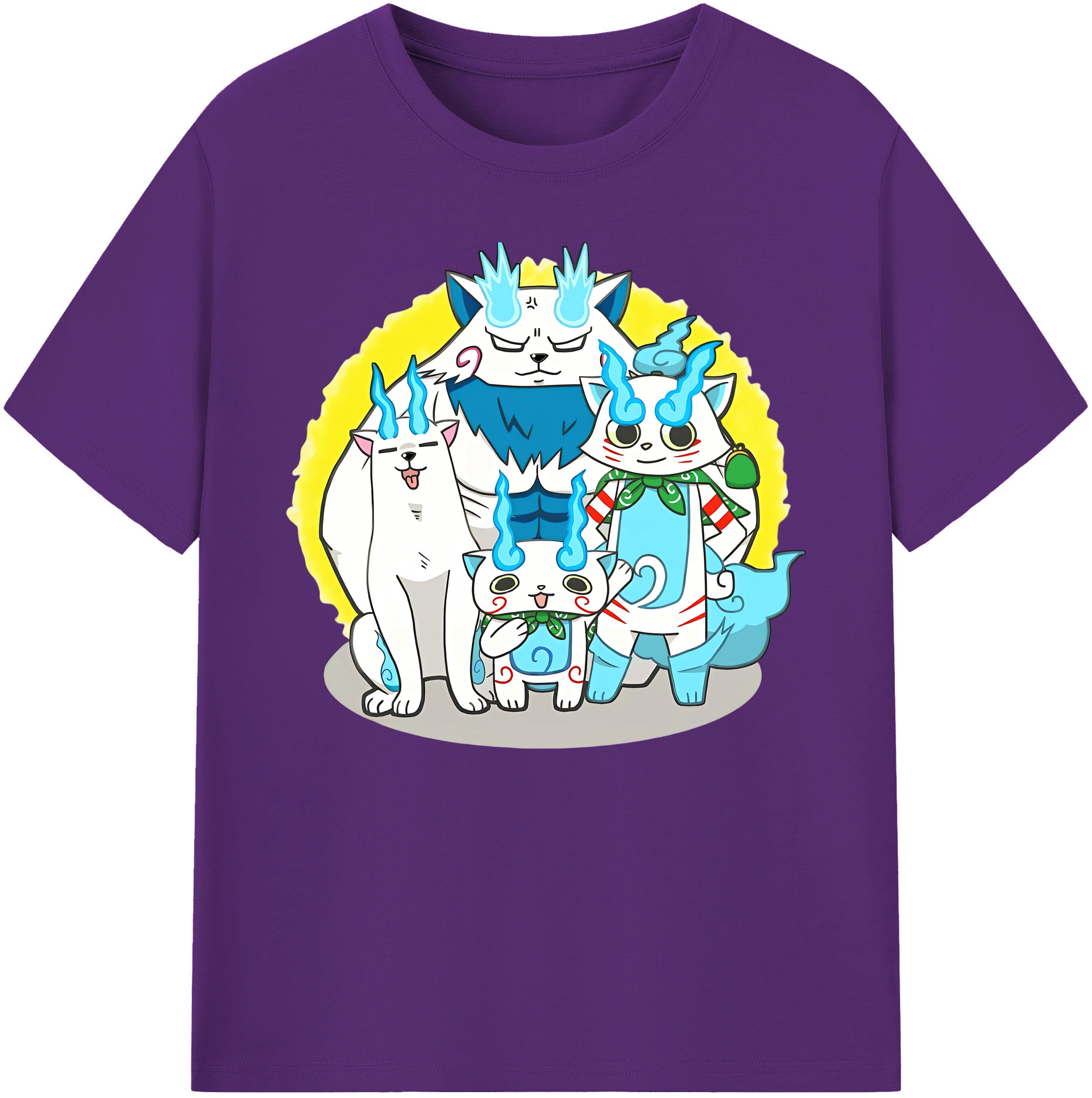 （画像用） 妖怪ウォッチ Yo-kai Watch 綿100％ メンズ半袖Tシャツ｜肌触りやわらか＆通気性