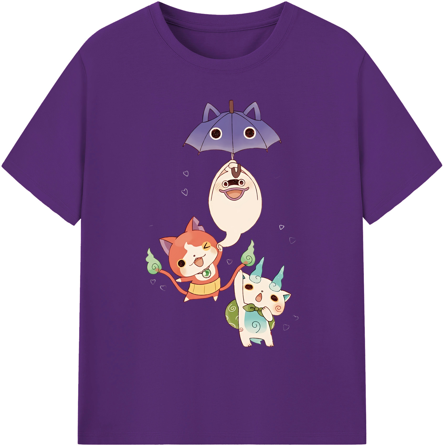 （画像用） 妖怪ウォッチ Yo-kai Watch 綿100％ メンズ半袖Tシャツ｜肌触りやわらか＆通気性