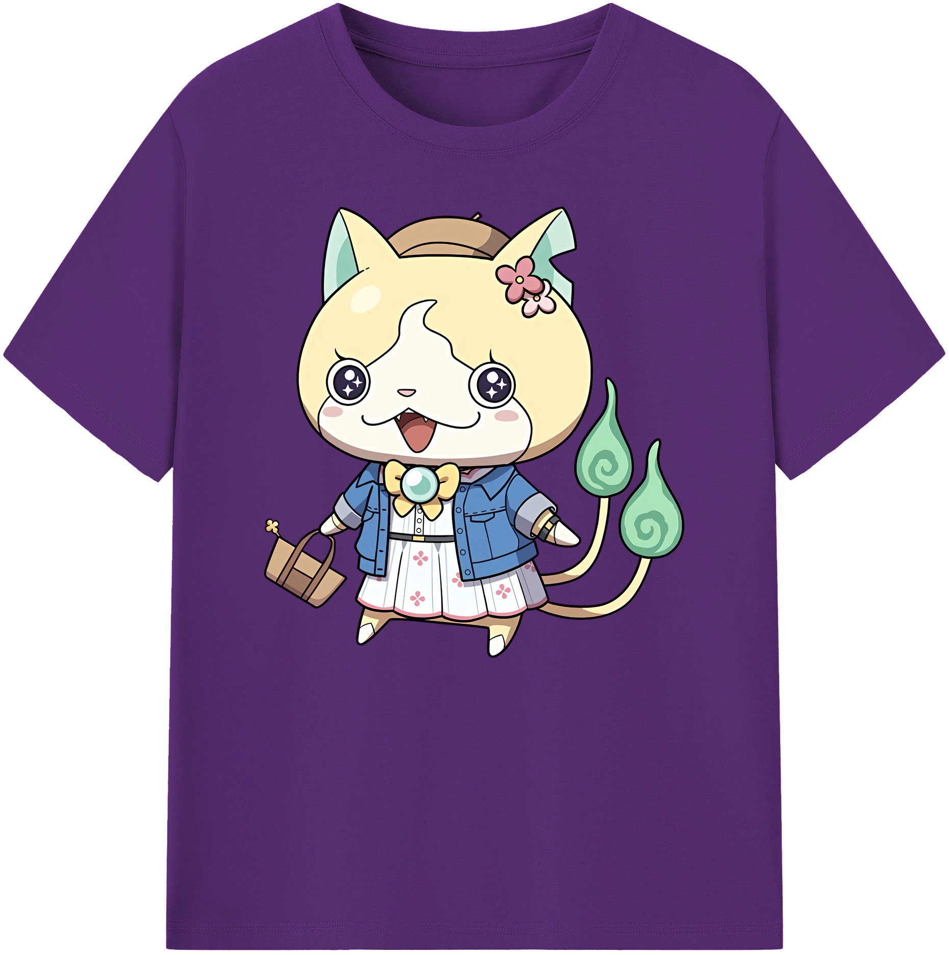 （画像用） 妖怪ウォッチ Yo-kai Watch 綿100％ メンズ半袖Tシャツ｜肌触りやわらか＆通気性