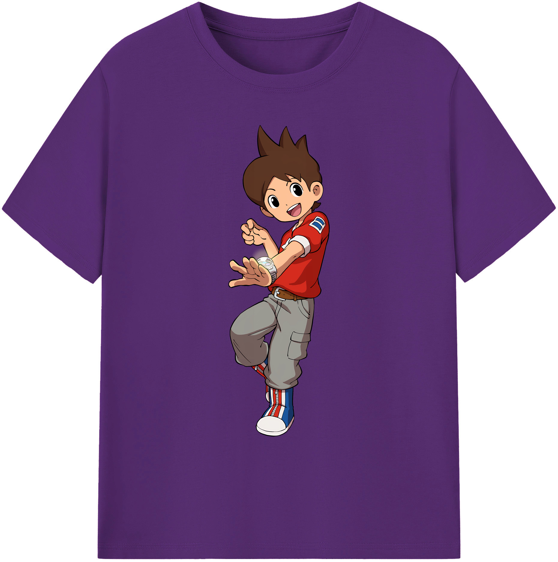 （画像用） 妖怪ウォッチ Yo-kai Watch 綿100％ メンズ半袖Tシャツ｜肌触りやわらか＆通気性