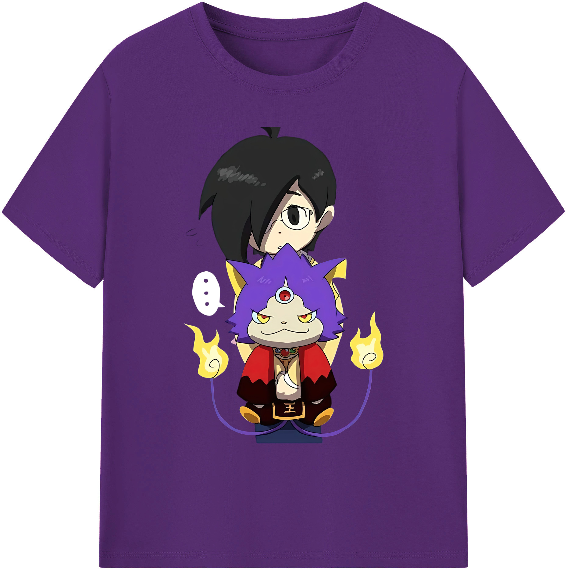 （画像用） 妖怪ウォッチ Yo-kai Watch 綿100％ メンズ半袖Tシャツ｜肌触りやわらか＆通気性
