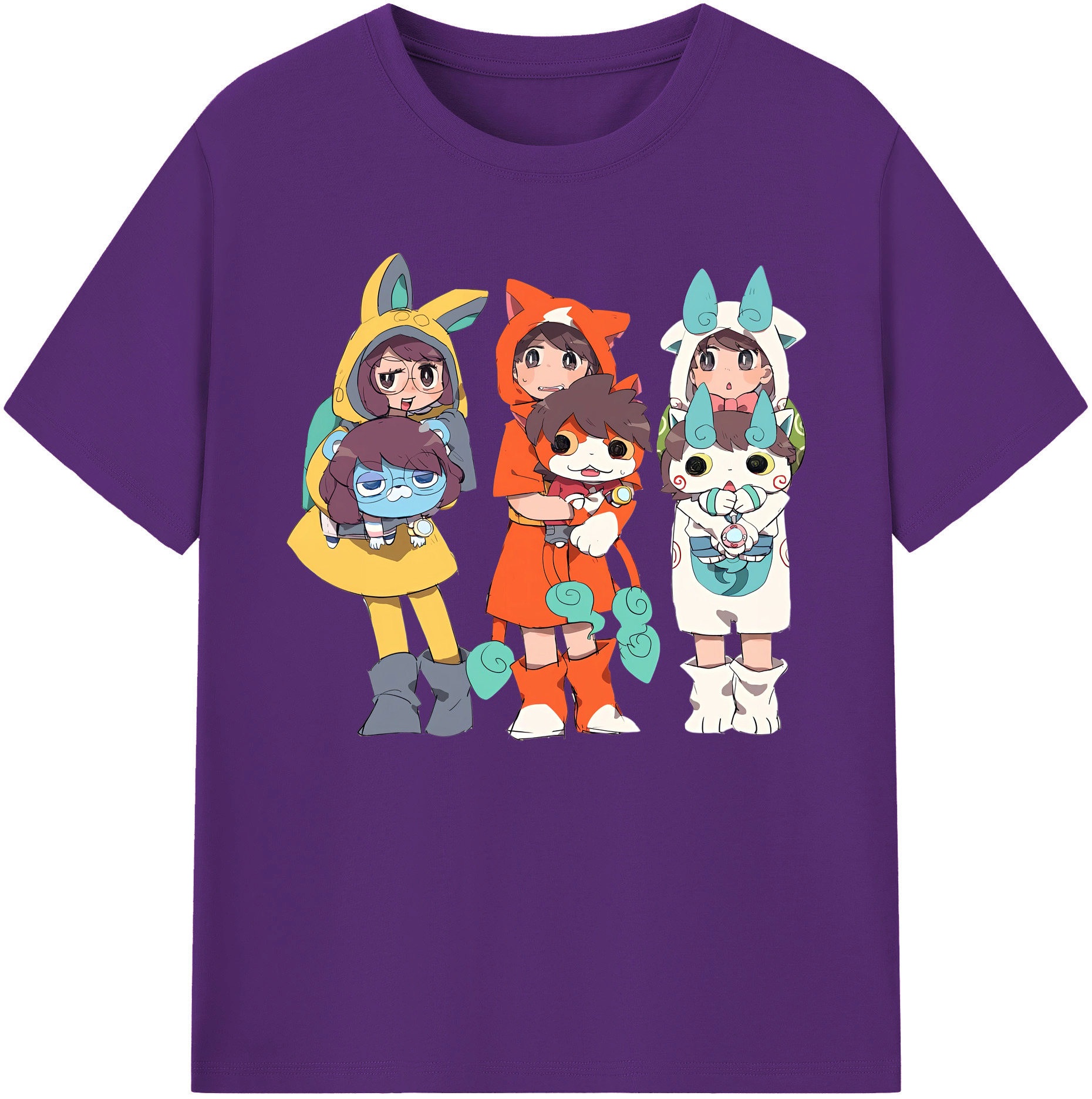 （画像用） 妖怪ウォッチ Yo-kai Watch 綿100％ メンズ半袖Tシャツ｜肌触りやわらか＆通気性